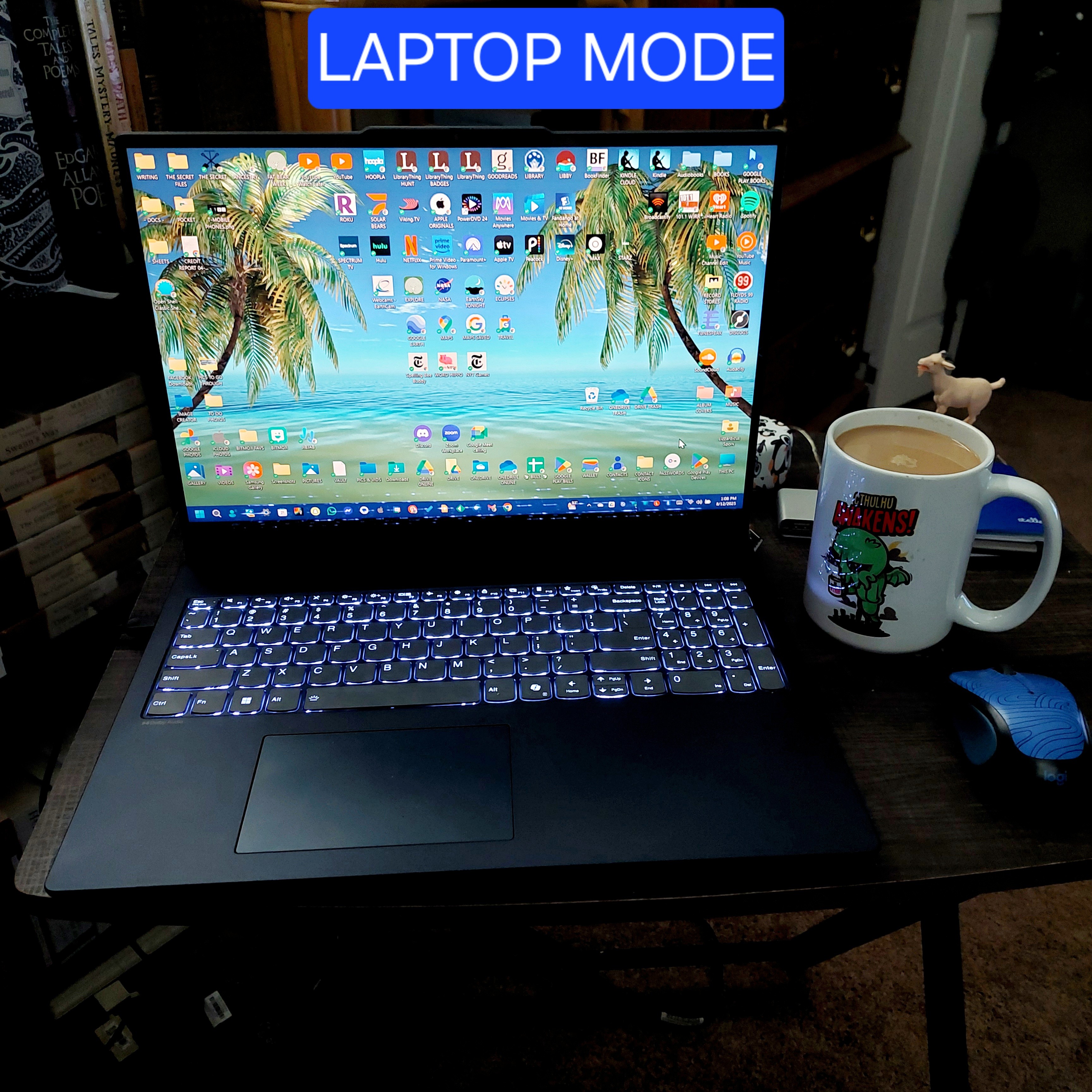 😁 Setting up my new Lenovo IdeaPad 5 2-in-1 💻
I love it so far!!! (multiple photos attached to post!)
☕️ The Coffee:
Fire Department Coffee Cinnamon French Toast Coffee with some Fire Department Coffee Shellback Espresso mixed in (brewed together in same pot) with Caramel Macchiato flavored creamer