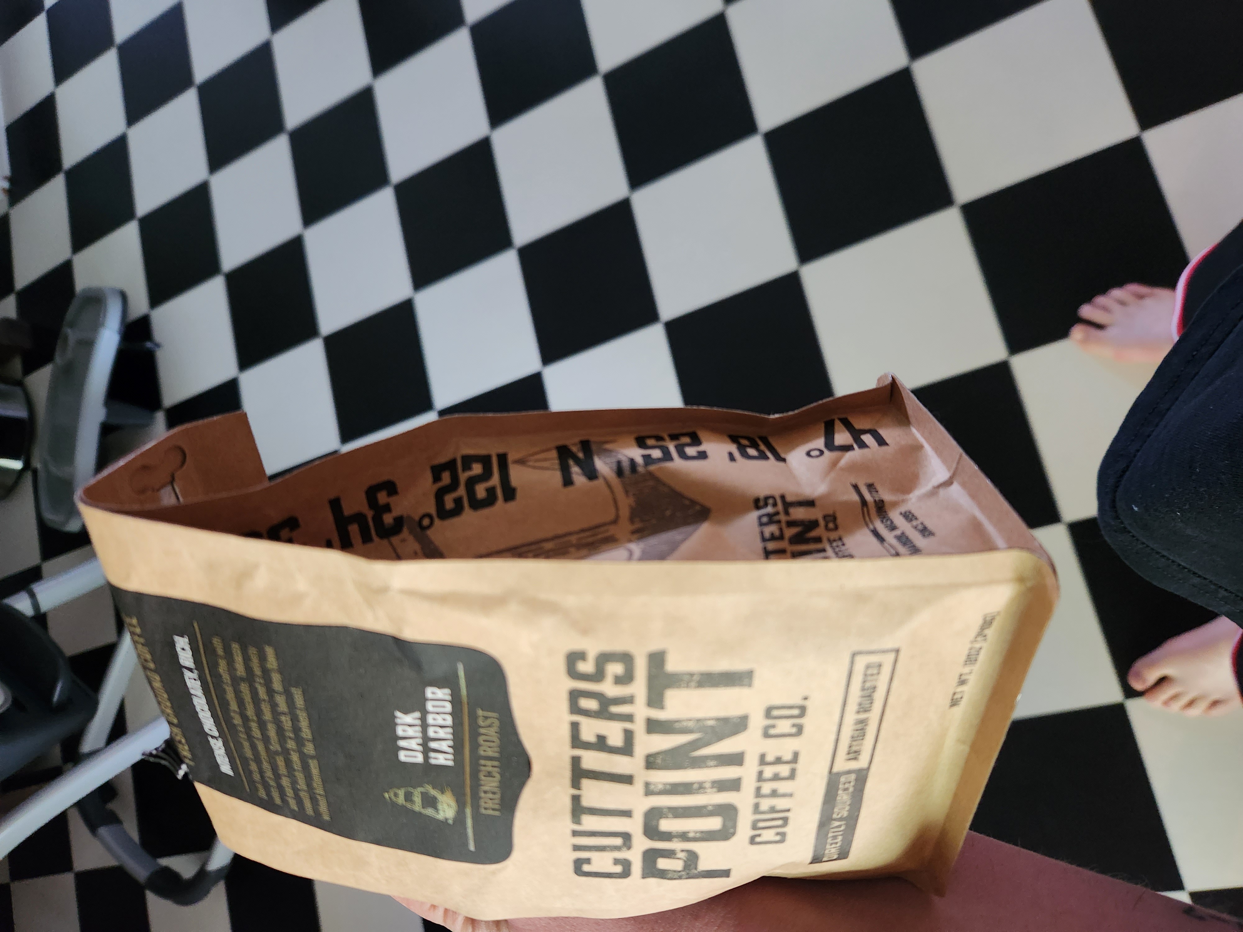 The coolest thing about this blend was its bag!
Typical dark roast here. It was good, and I am glad I tried it, but I would probably not purchase again. 