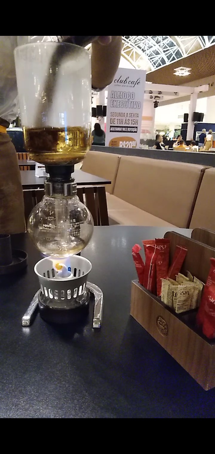 Café orgânico no sifão 🌱✨