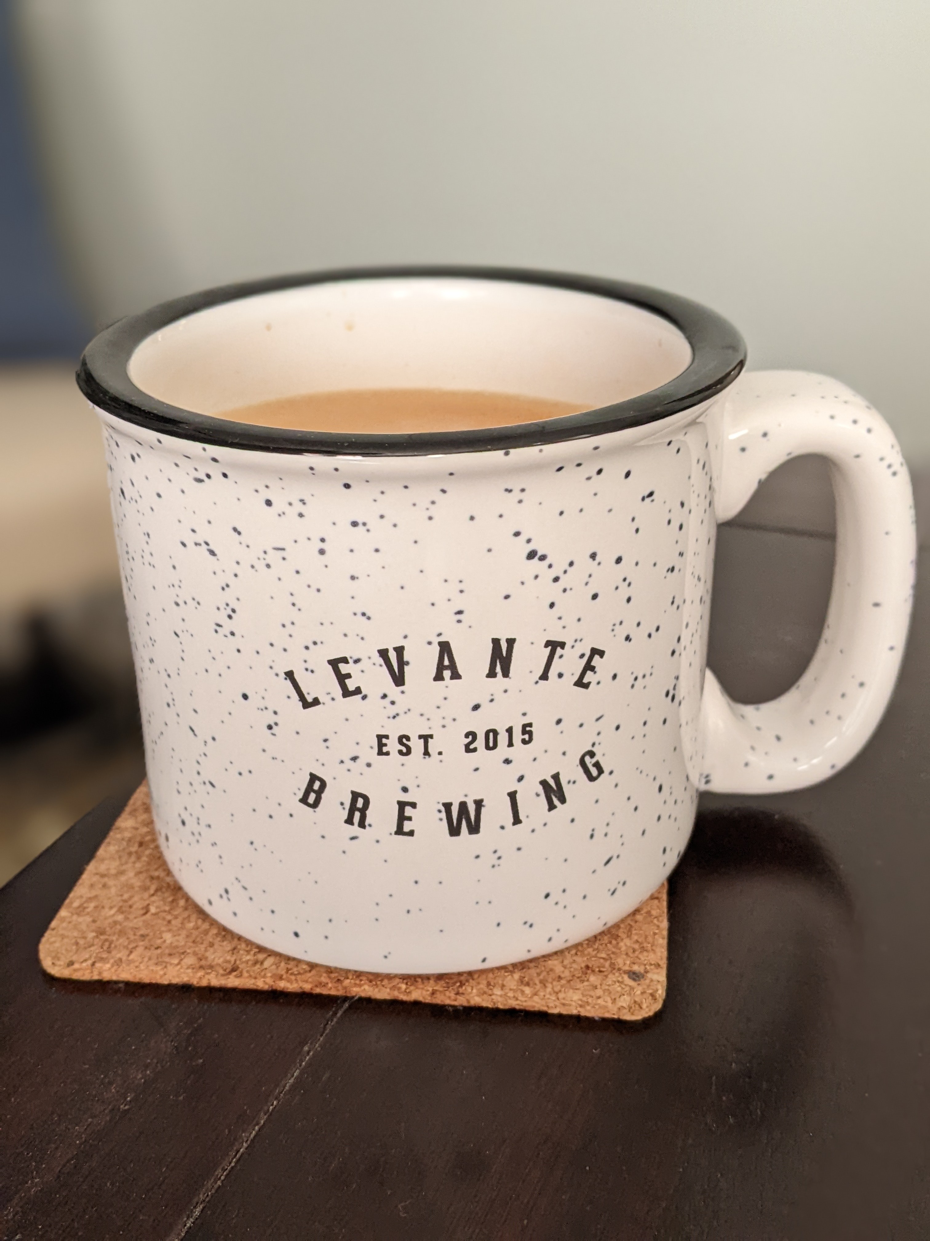 Drinking coffee during the last few meetings of the day