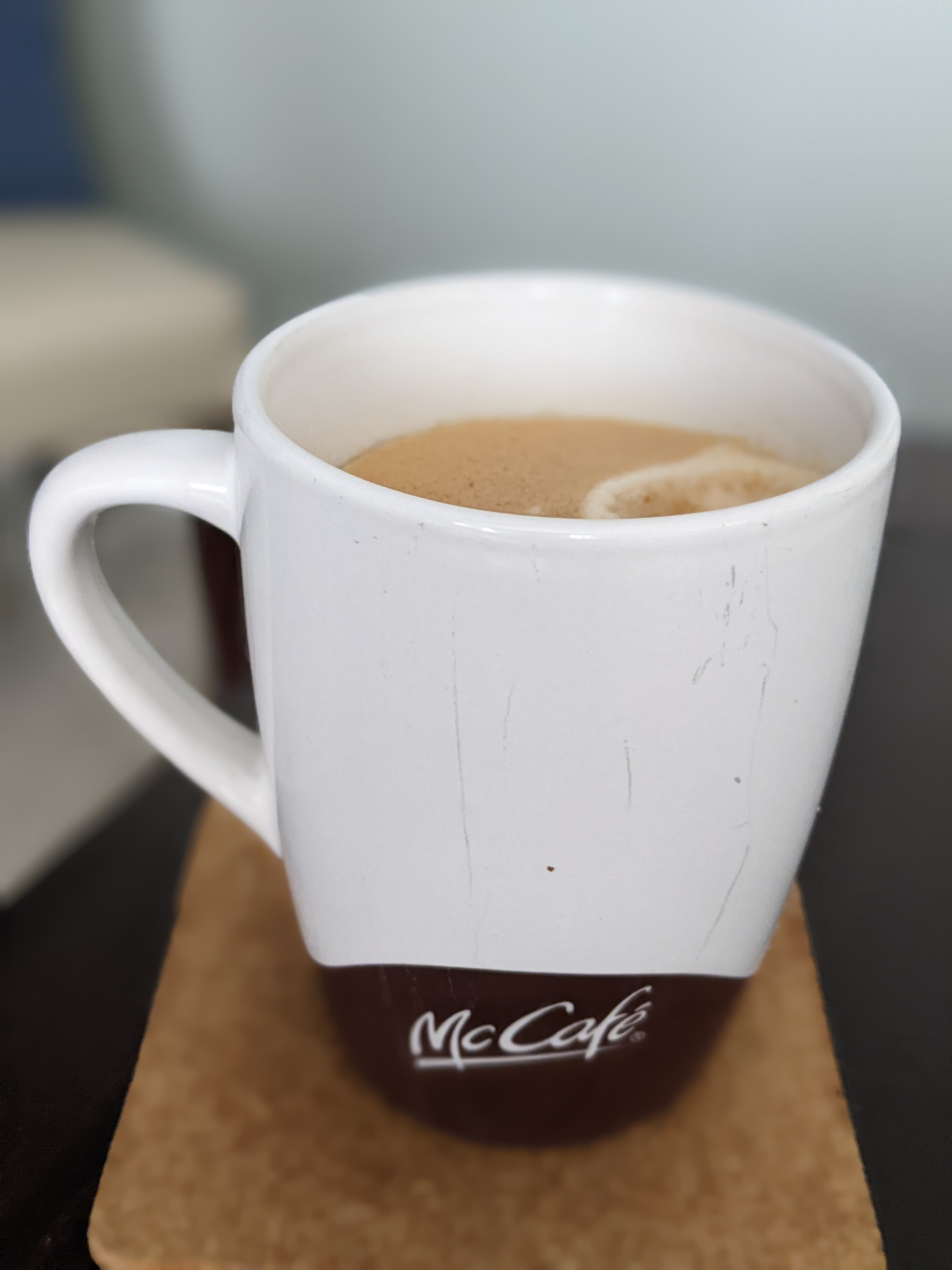 Having a coffee before the last few meetings of the week