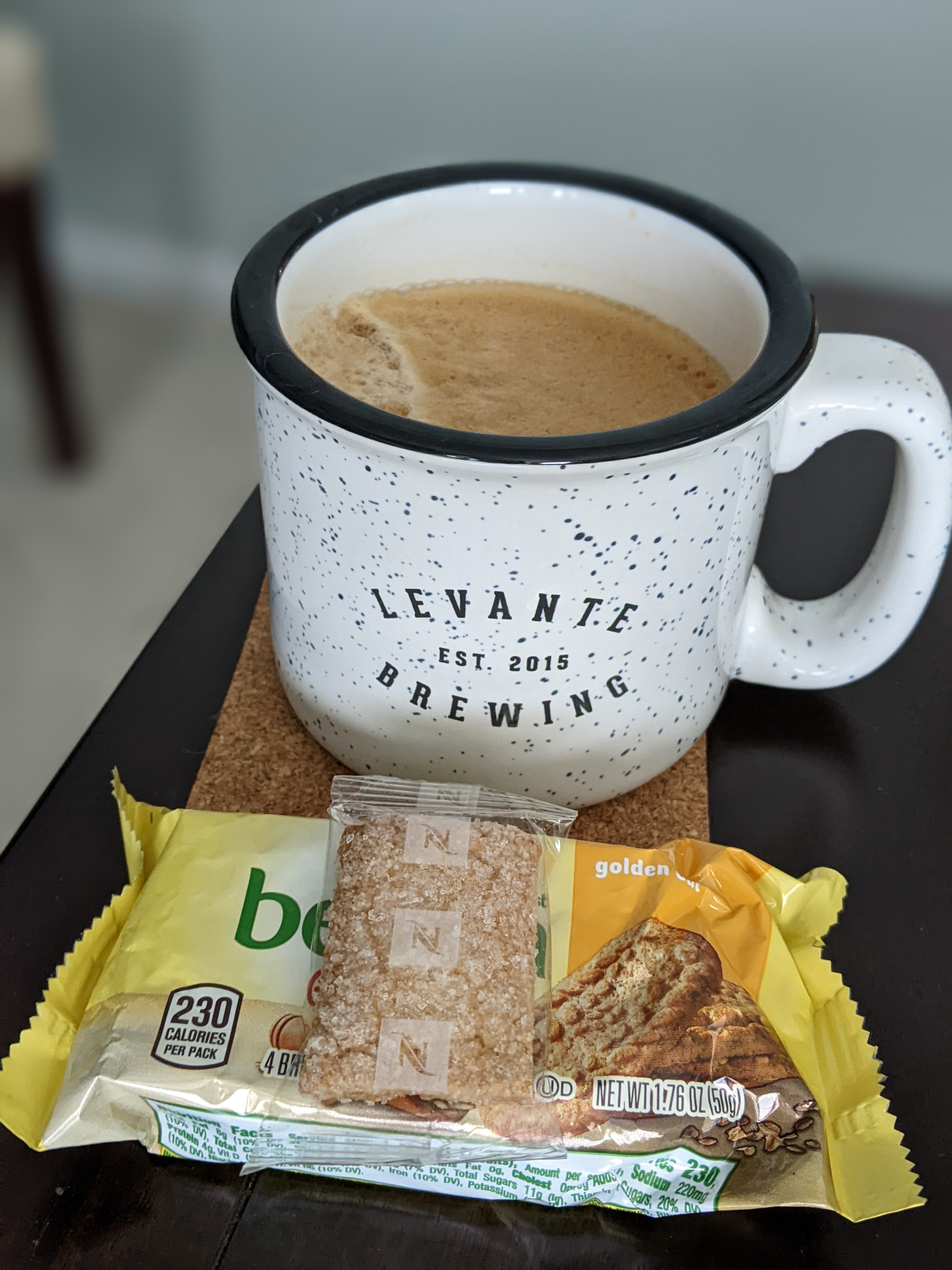 My favorite brewing method is making nitro cold brew using a french press.  Today I'm having a regular coffee with biscuits -- including an orange flavored biscuit from Nespresso.