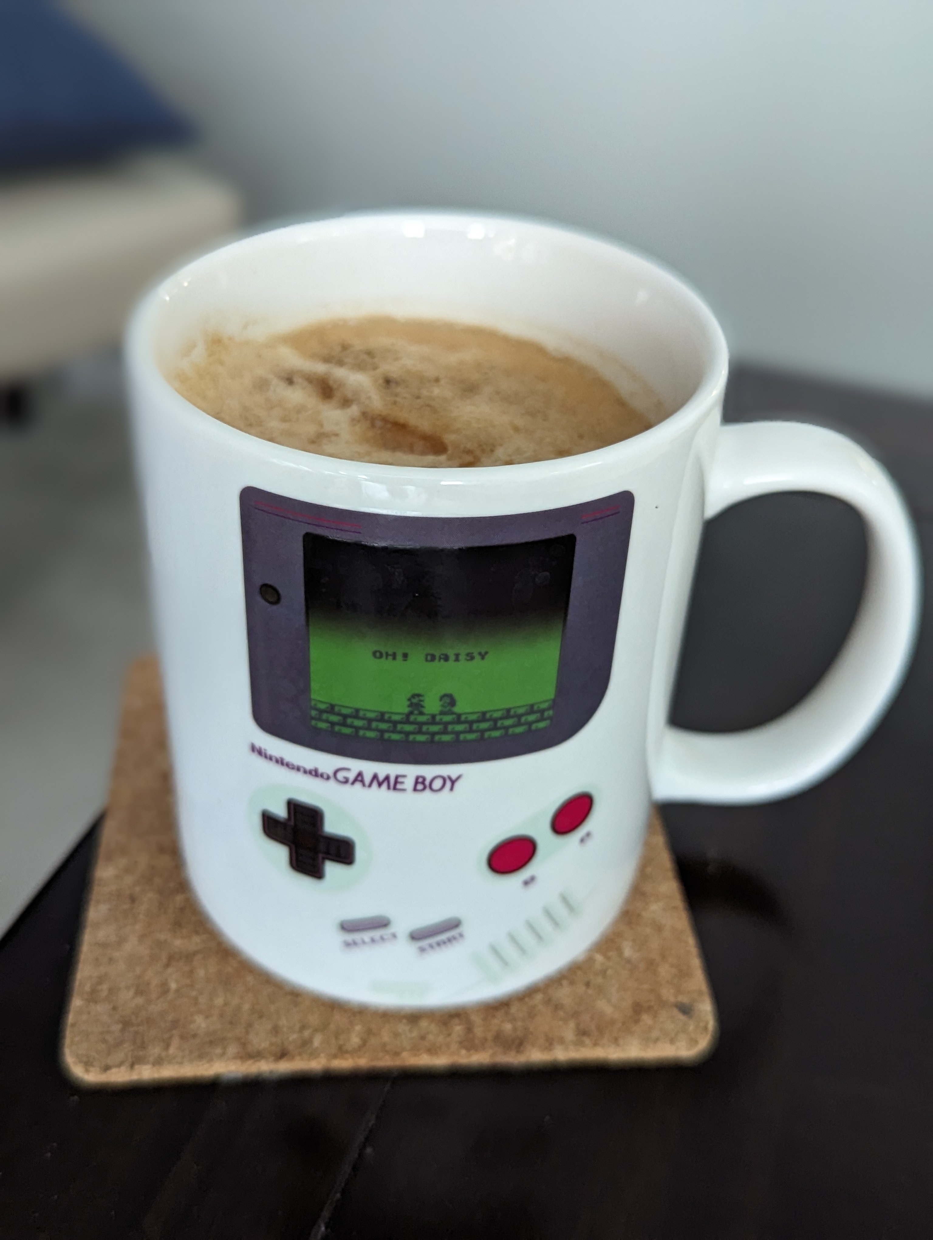 Drinking a tasty coffee before a day full of meetings