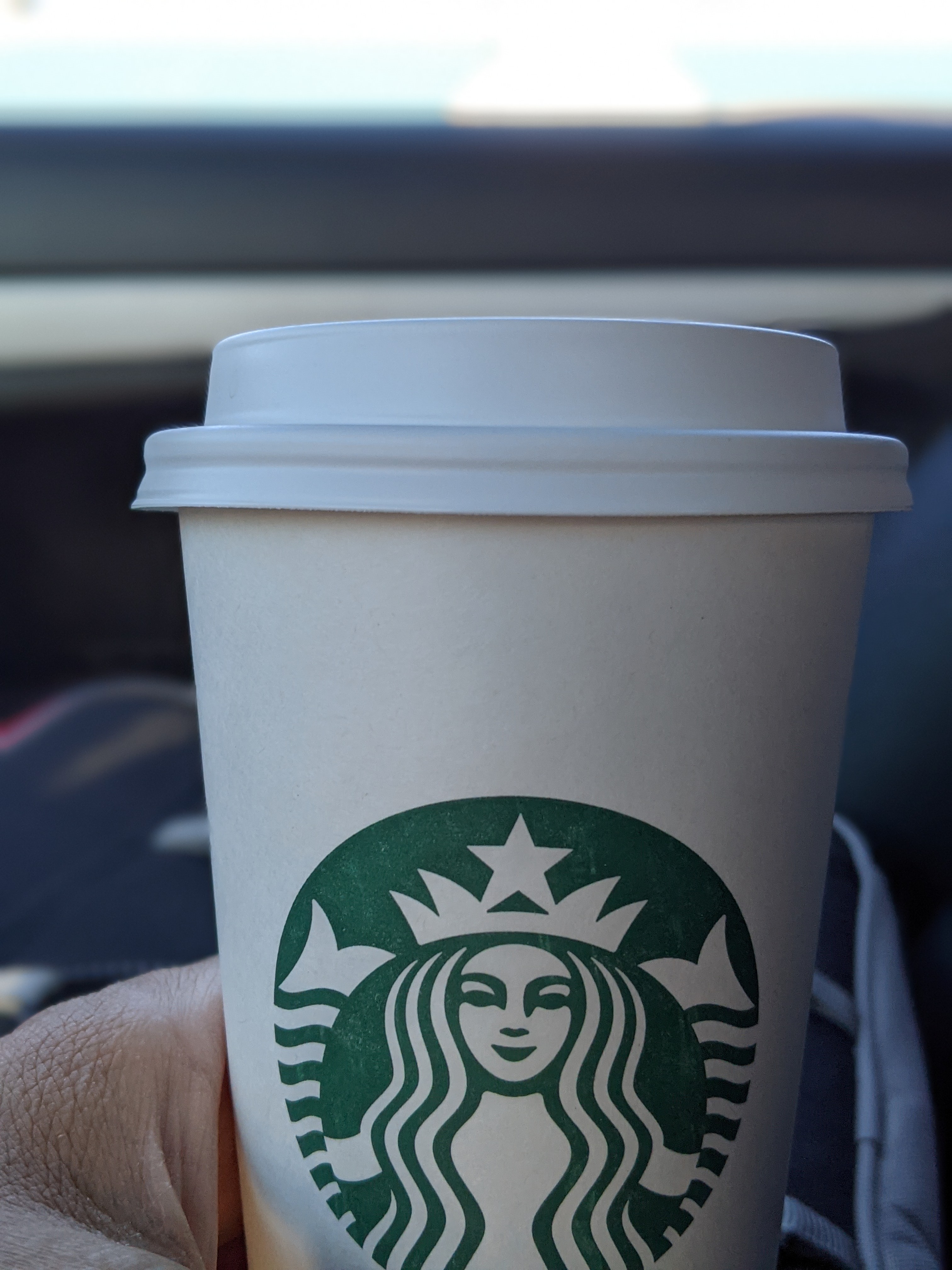 Enjoying a pumpkin spice latte before picking up some beer from a local brewery