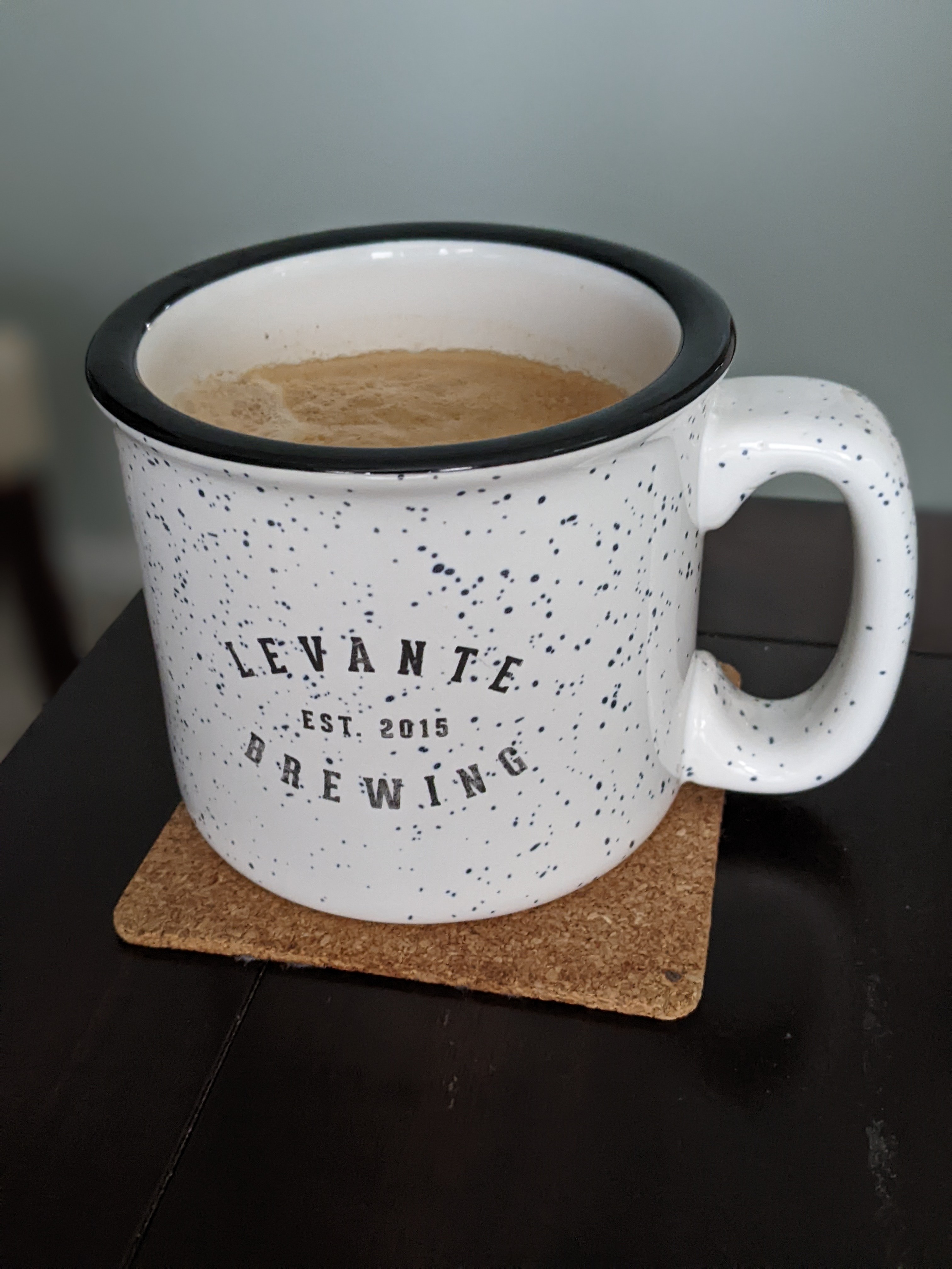 Having a coffee as I wait for my meeting to start