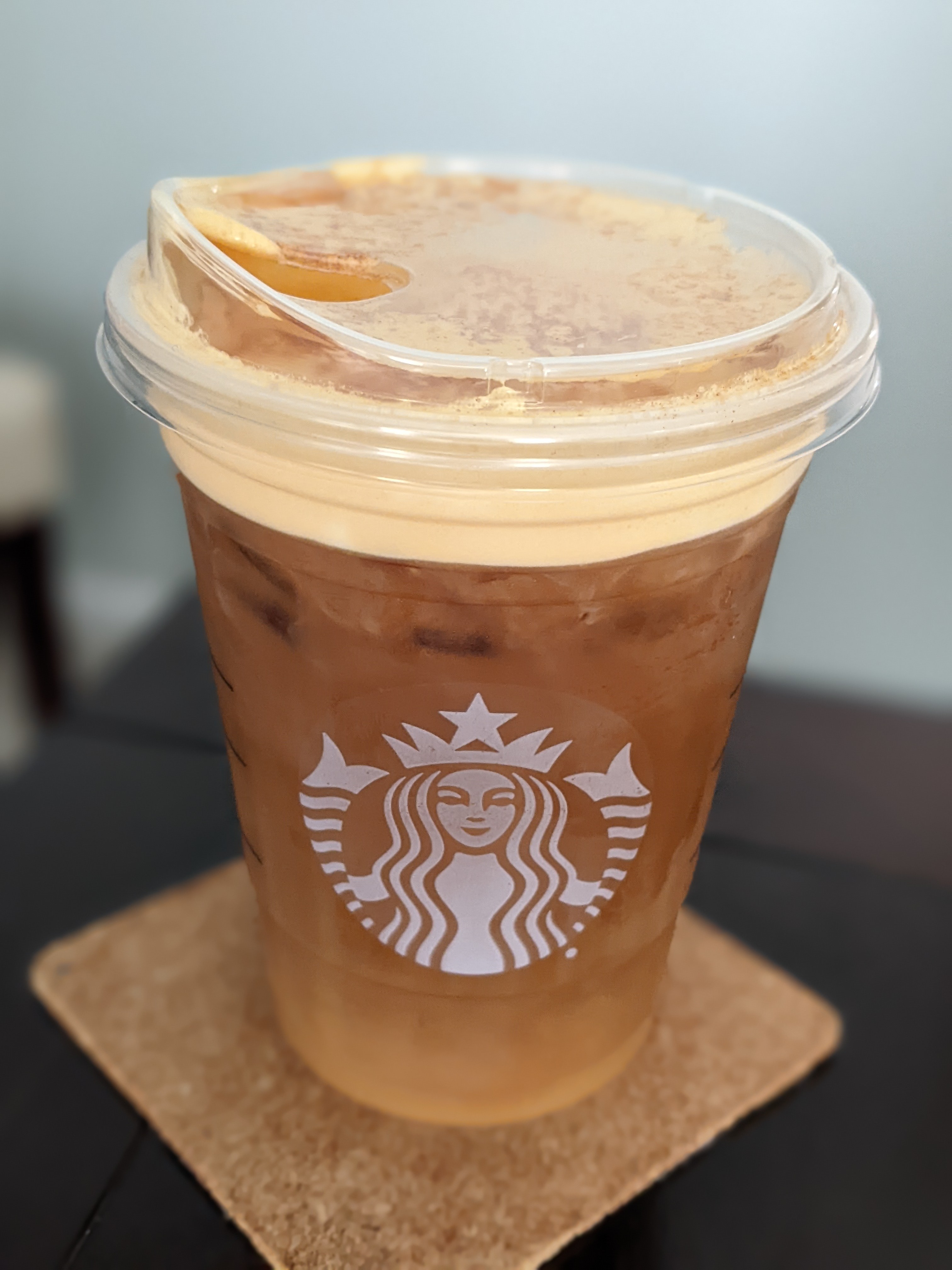 Having a pumpkin cream cold brew before Halloween night