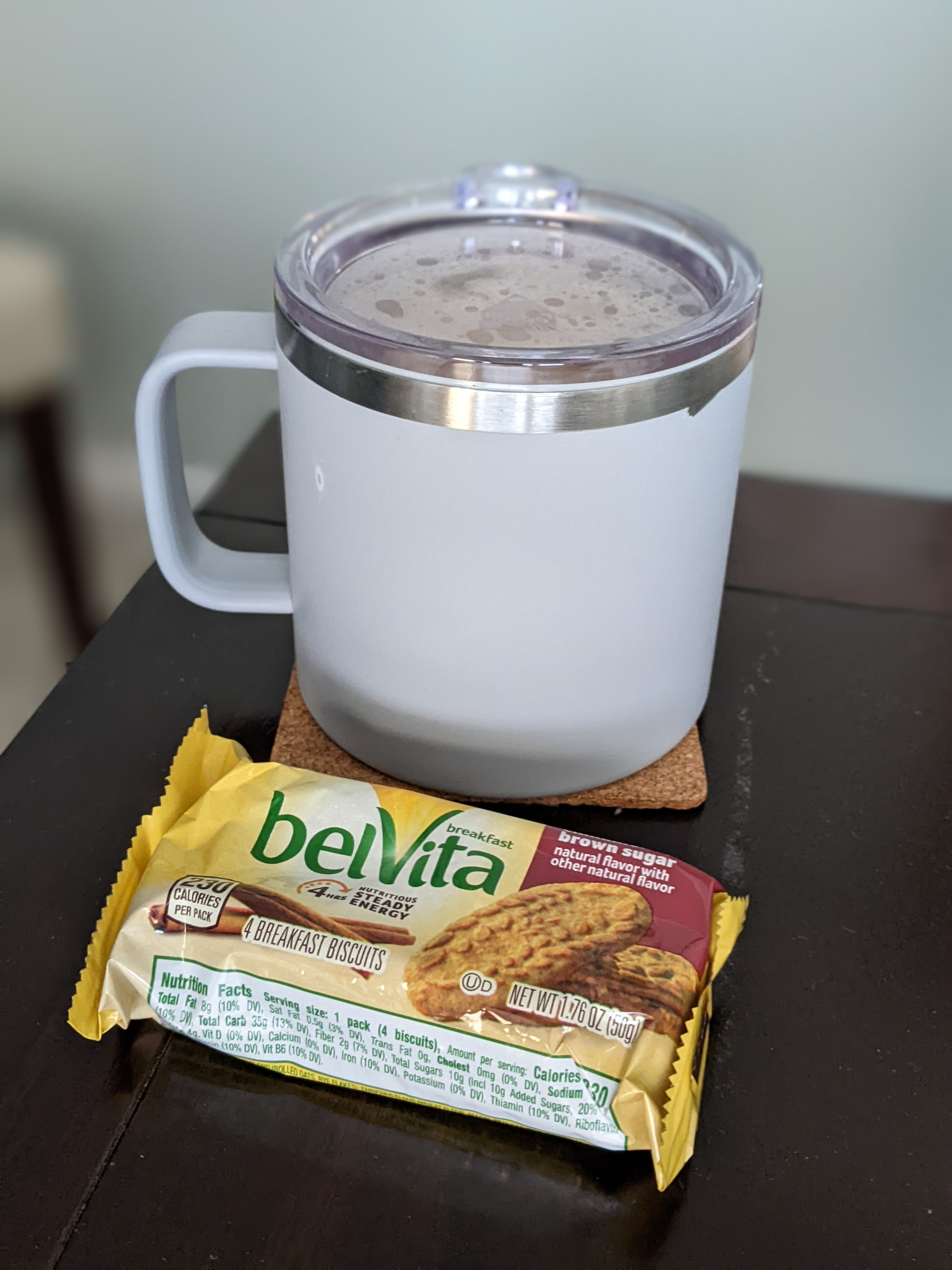 Trying to keep my coffee warm on a cold fall morning