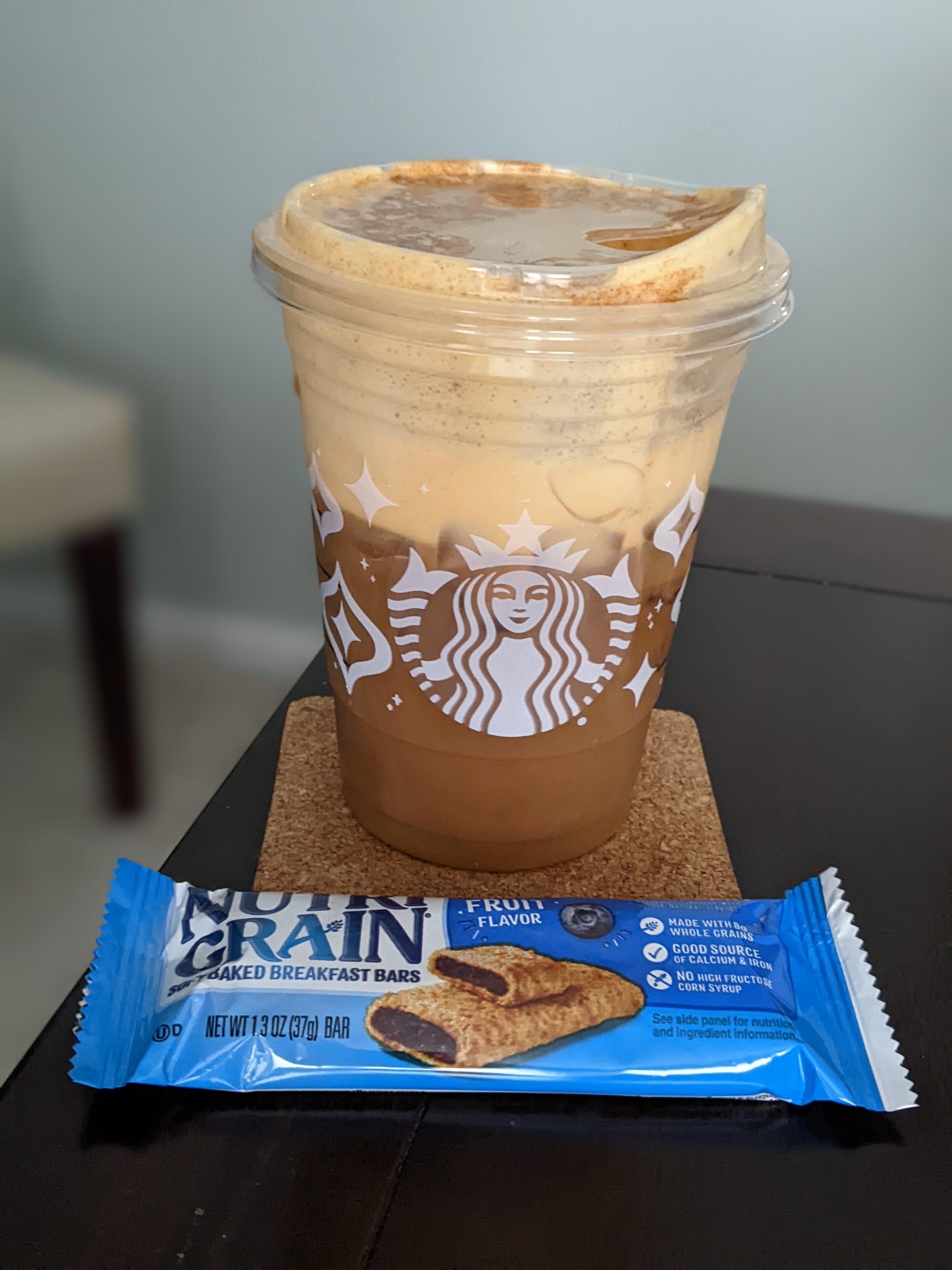 I started drinking my pumpkin cream cold brew and forgot to check in my coffee.  At least I didn't drink all of it right away :)