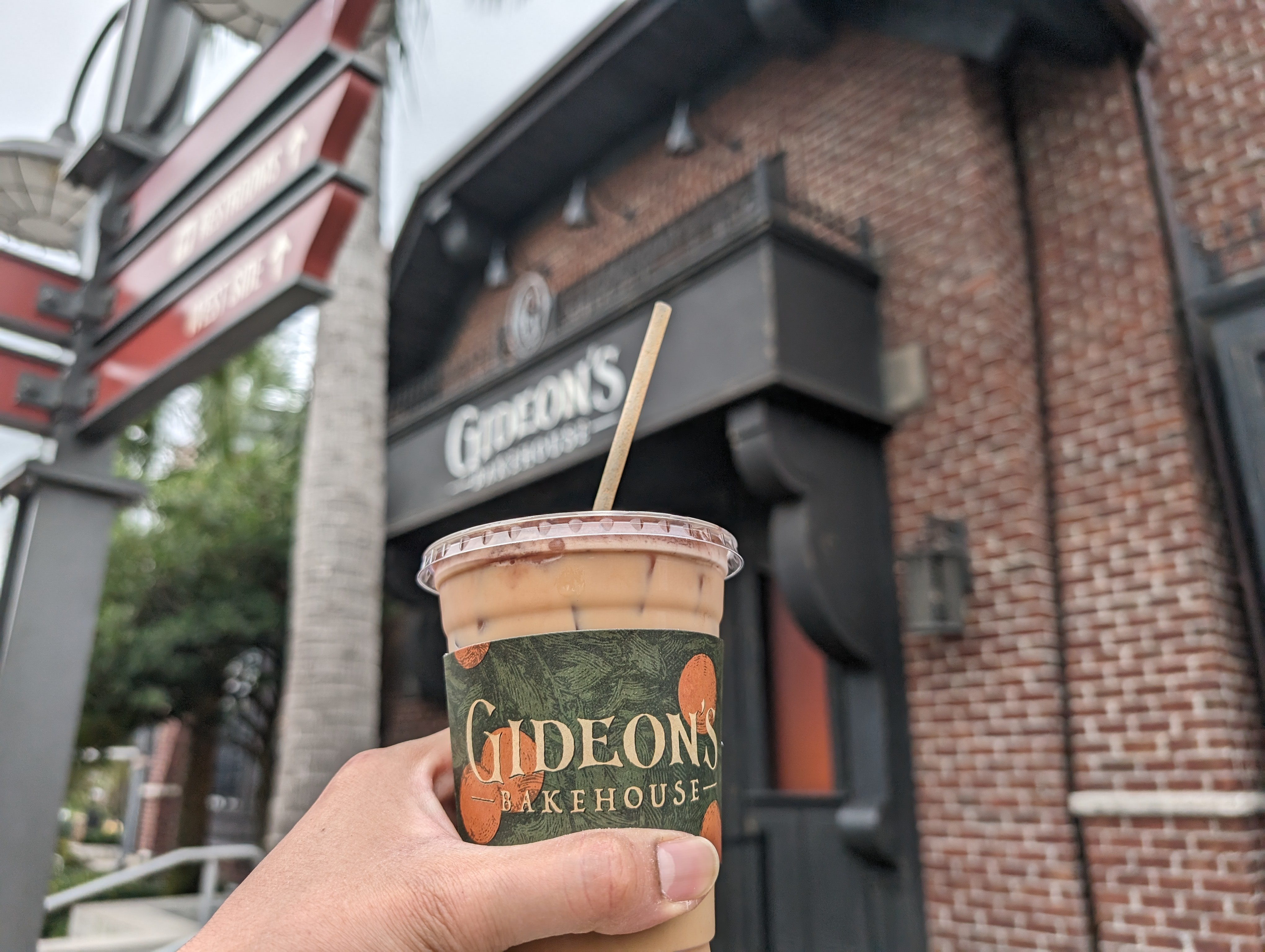 Enjoying a tasty peanut butter nitro cold brew from Gideon's