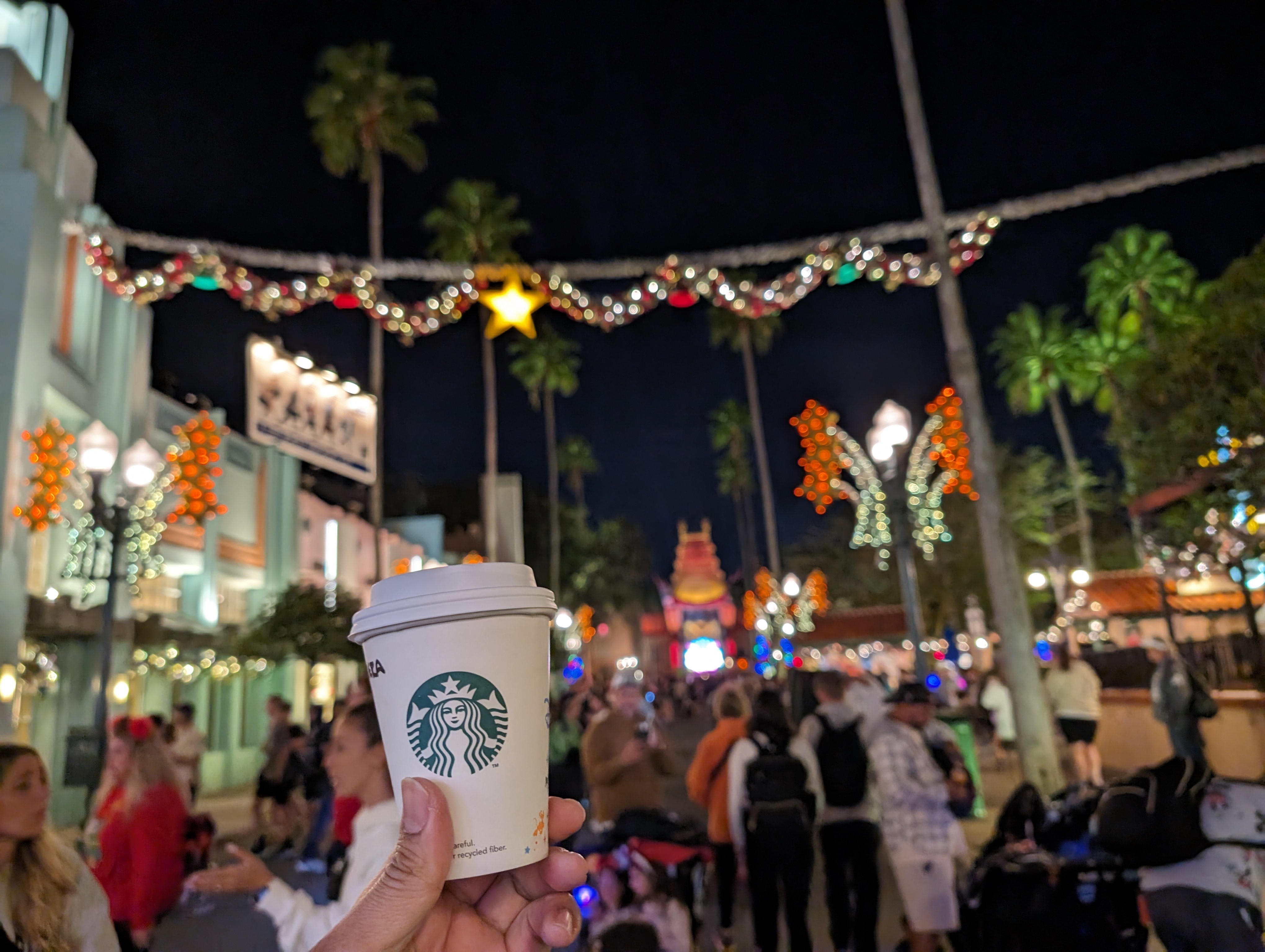 Having a double espresso to recharge for night time rides