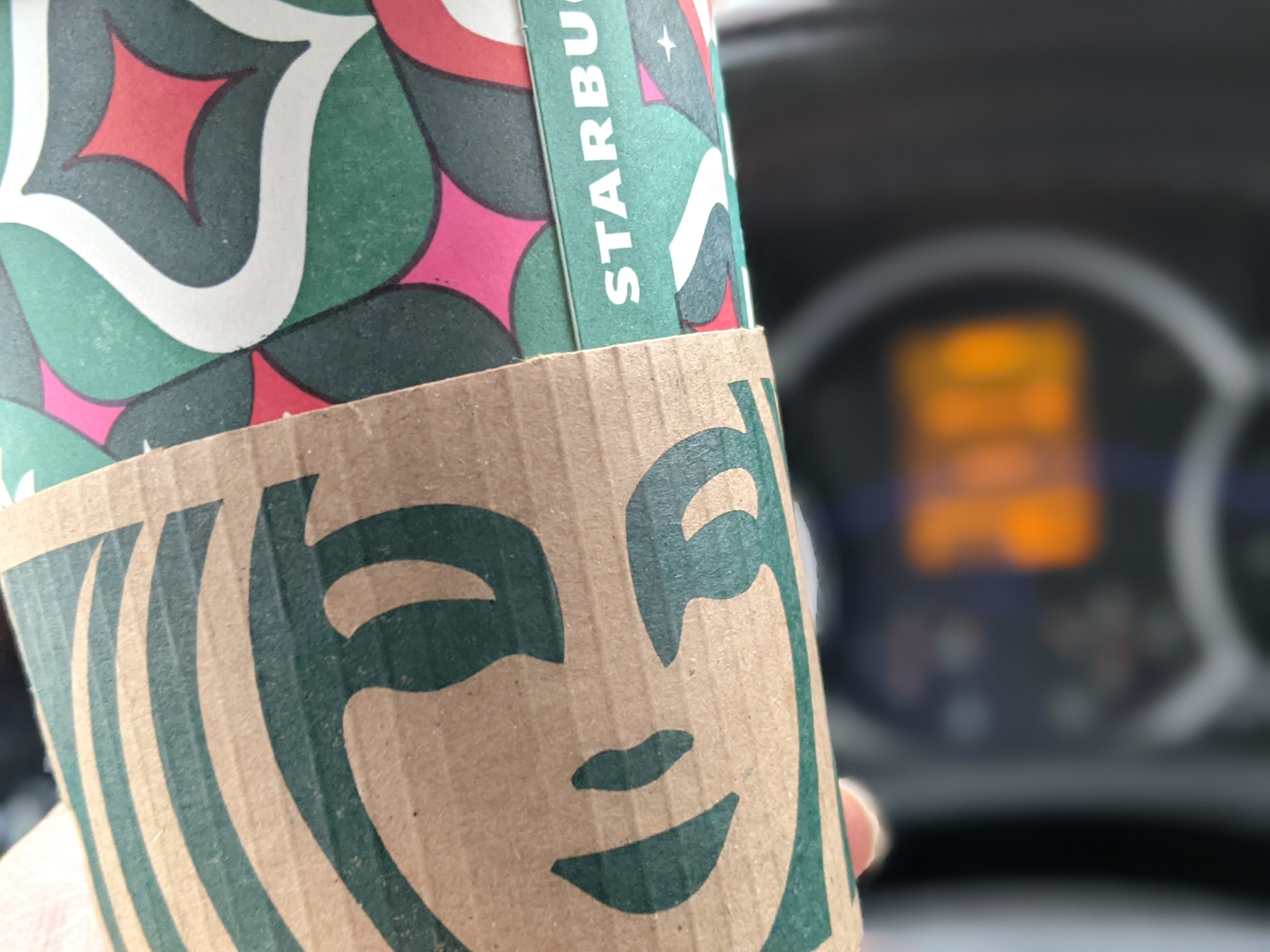 Enjoying a late day chestnut praline latte on a cold and rainy Sunday afternoon