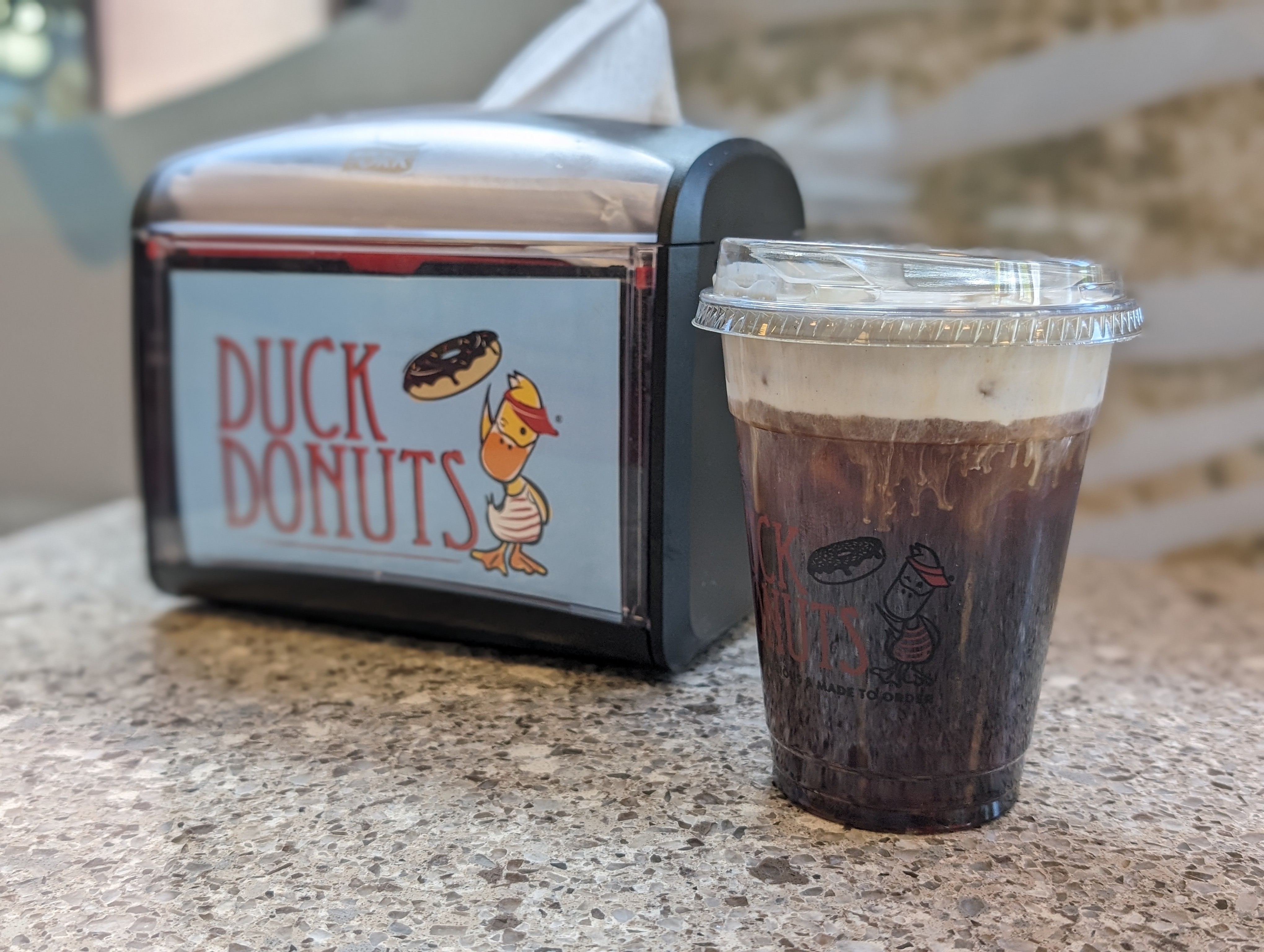 Having a sweet cream cold brew while waiting for donuts for tomorrow