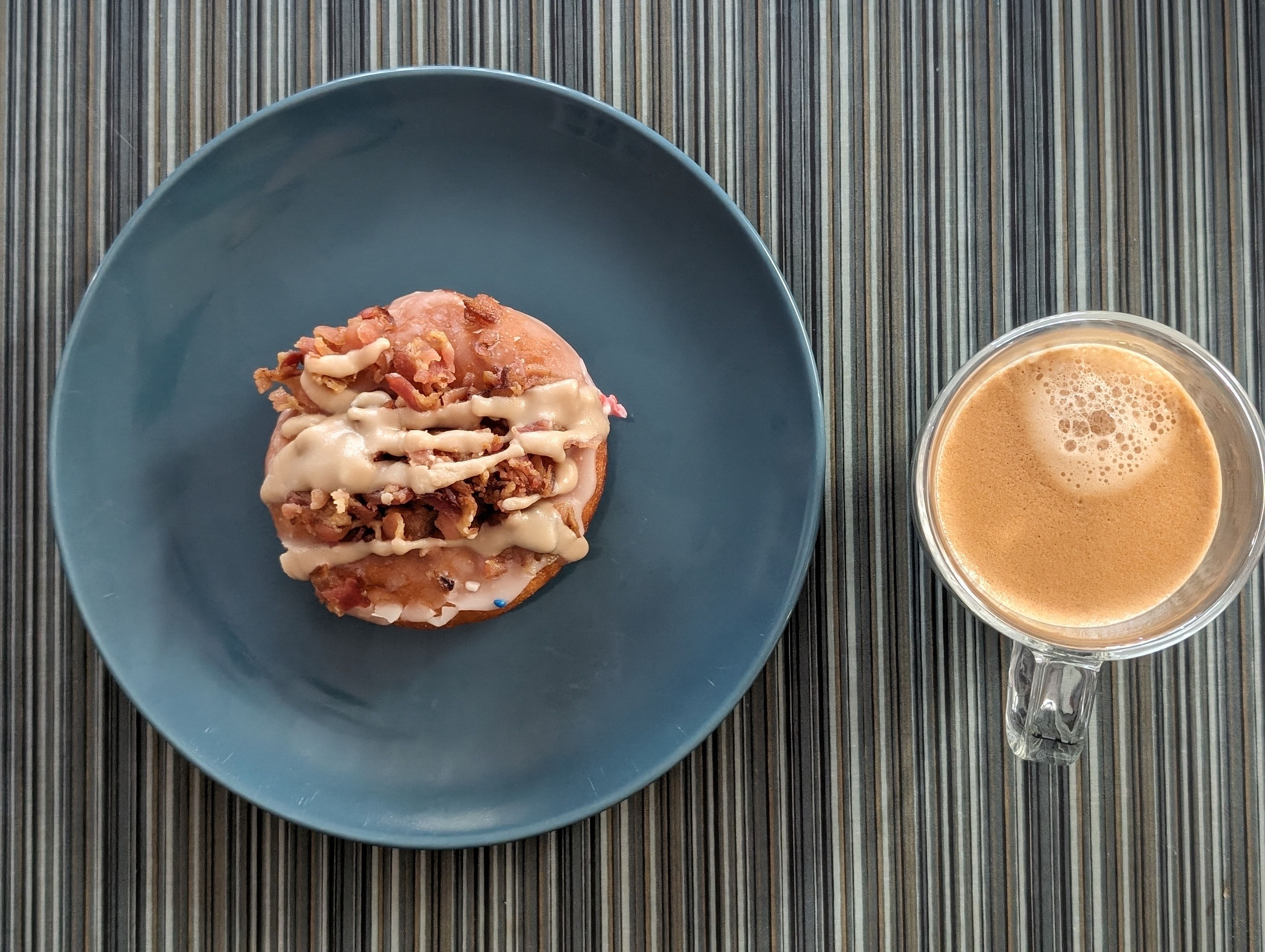 Having the last maple bacon donut with a double at the start of a long holiday weekend