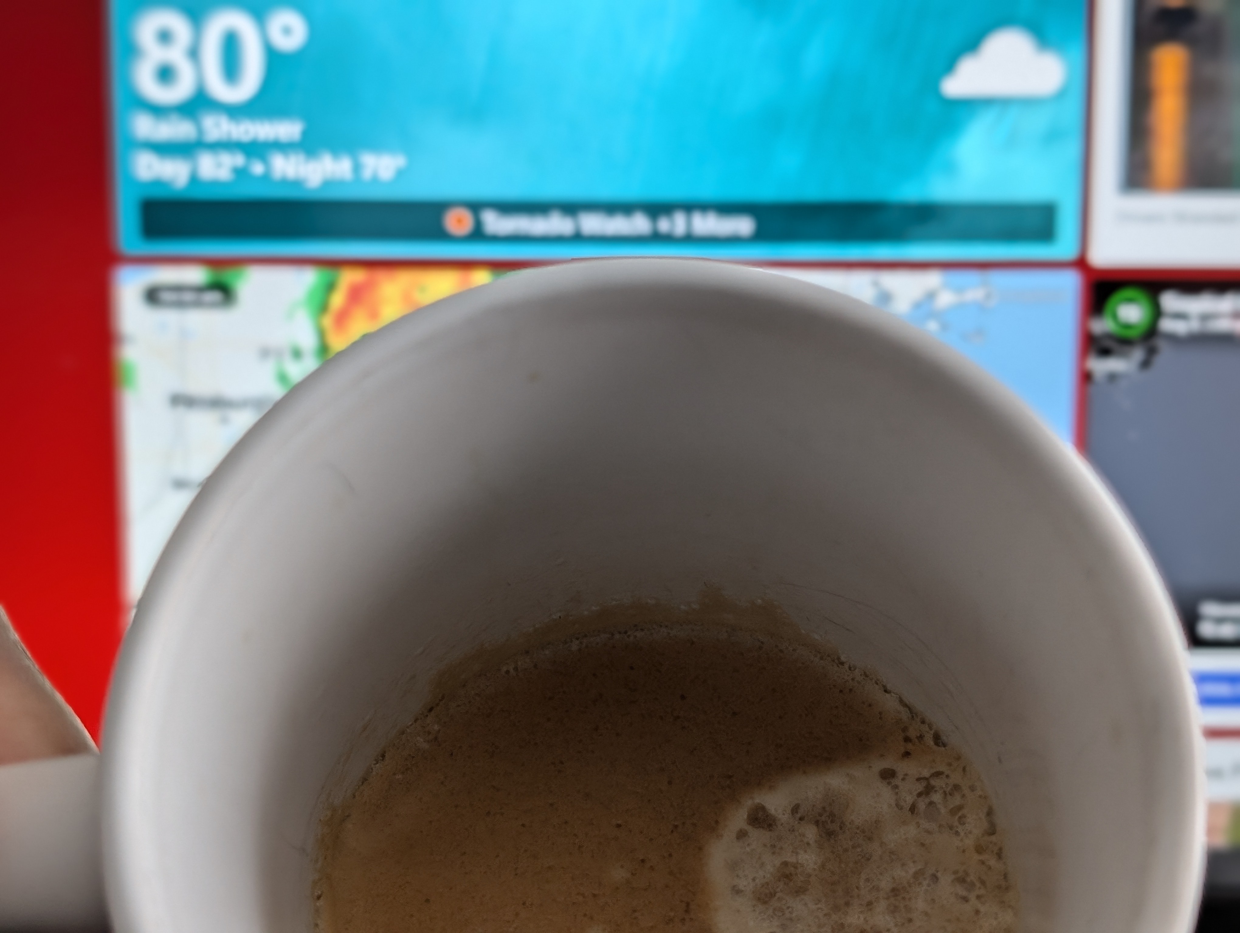 Having a double during a tornado watch