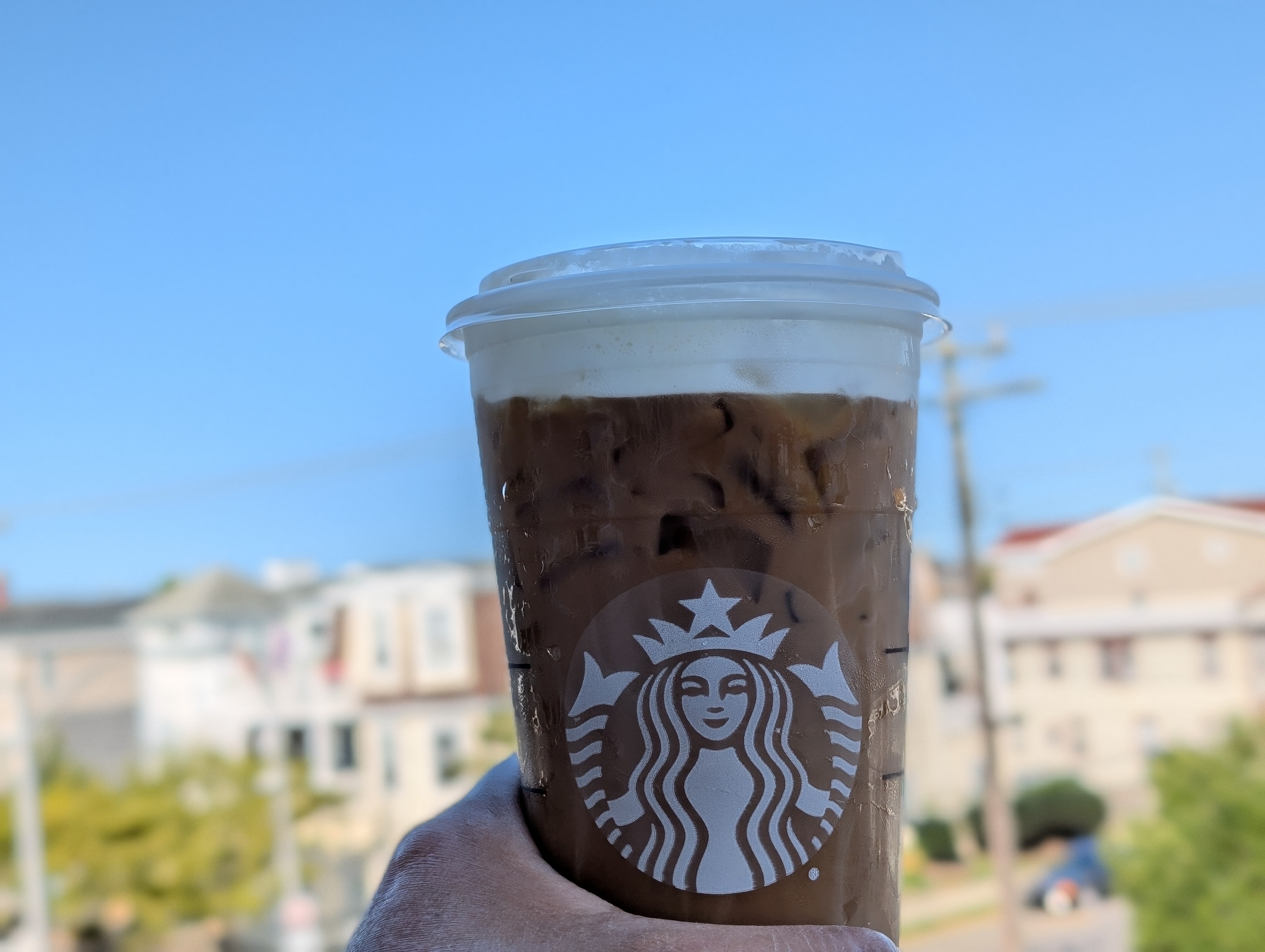 Heading a white chocolate macadamia nut cold brew before the beach