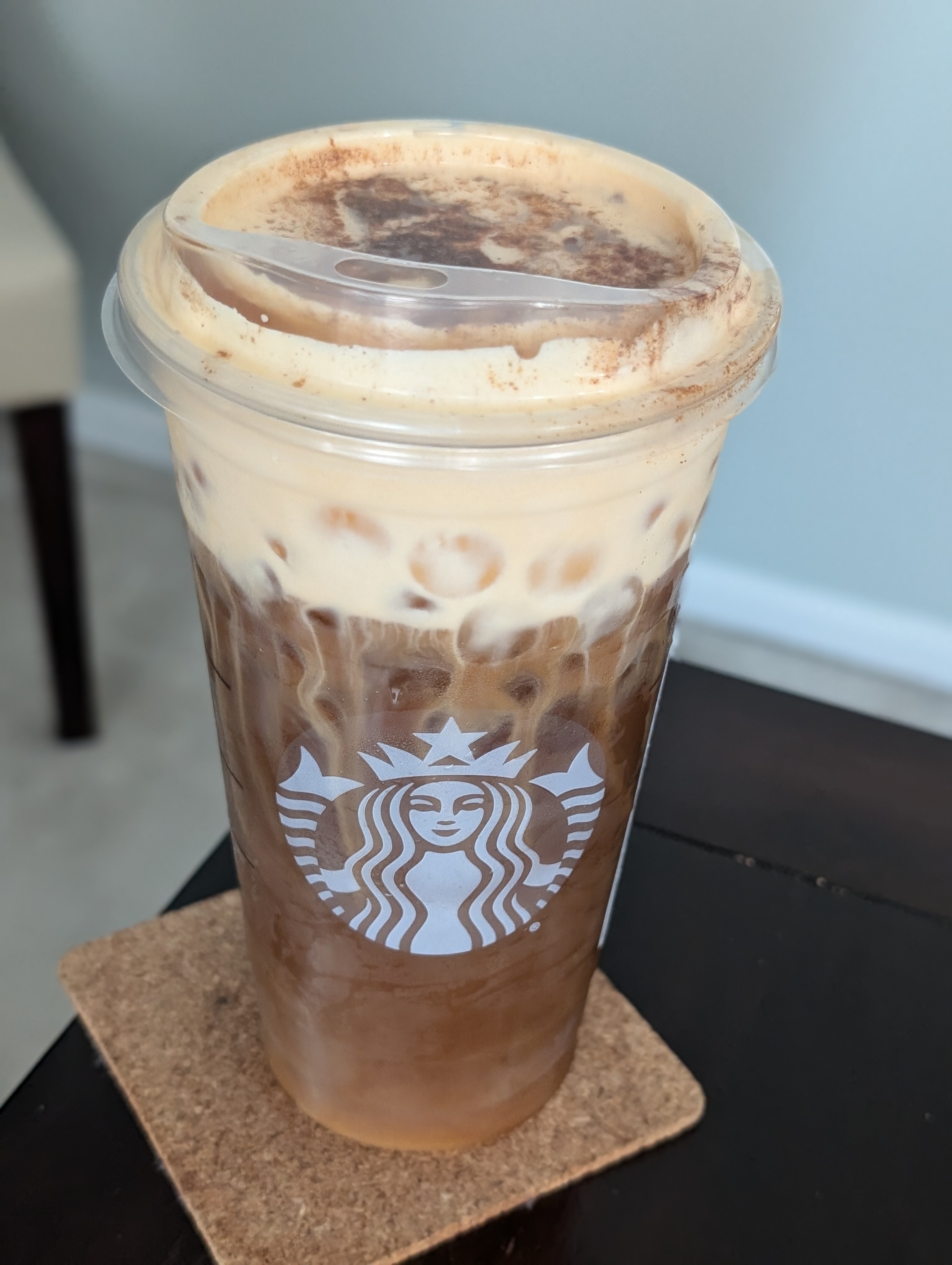 Kicking off my first meeting of the day with a pumpkin cream cold brew