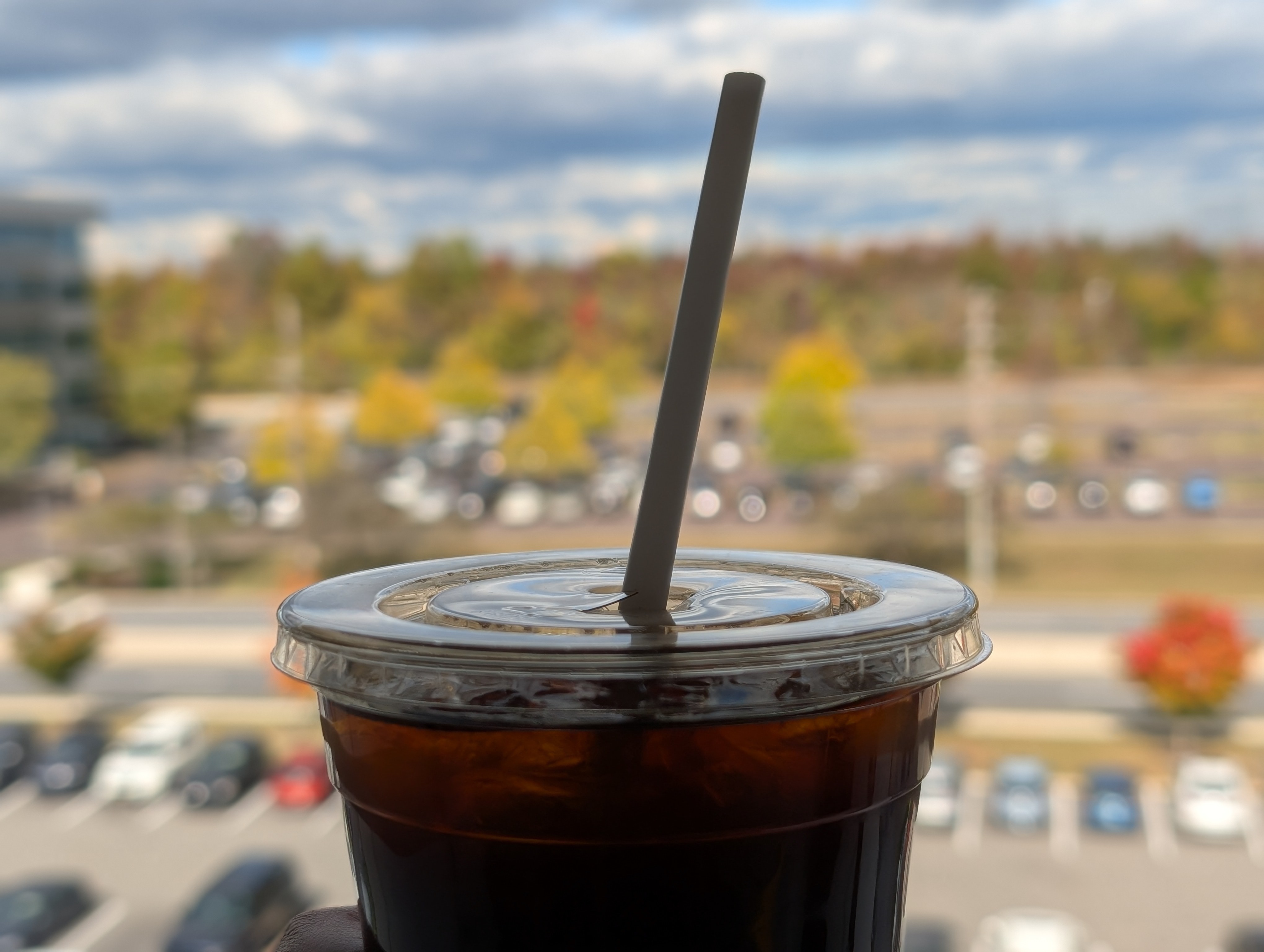 Enjoying a salted caramel cold brew