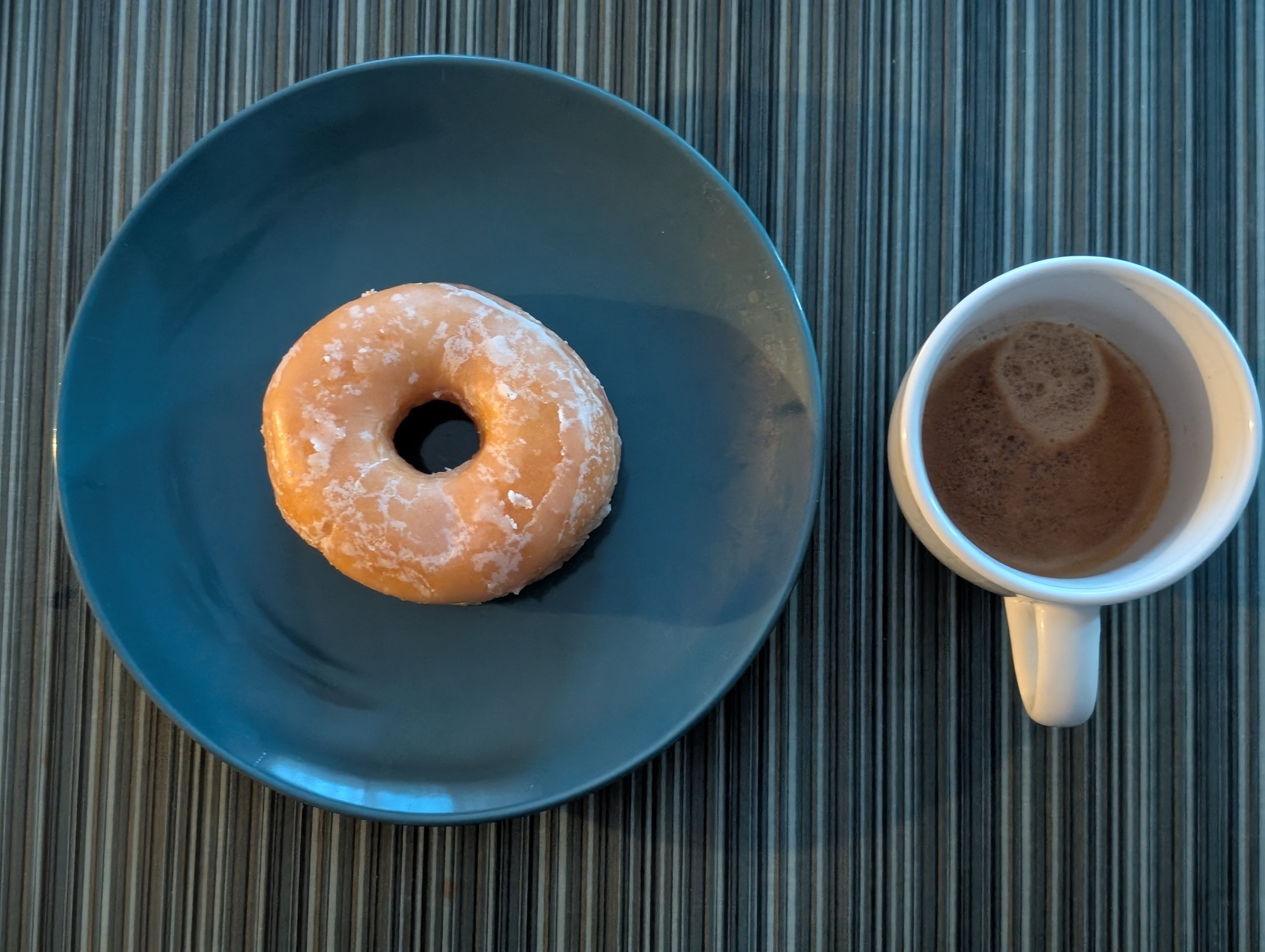 Having a double with a donut before the long drive on a cold Tuesday (3⁰F) morning