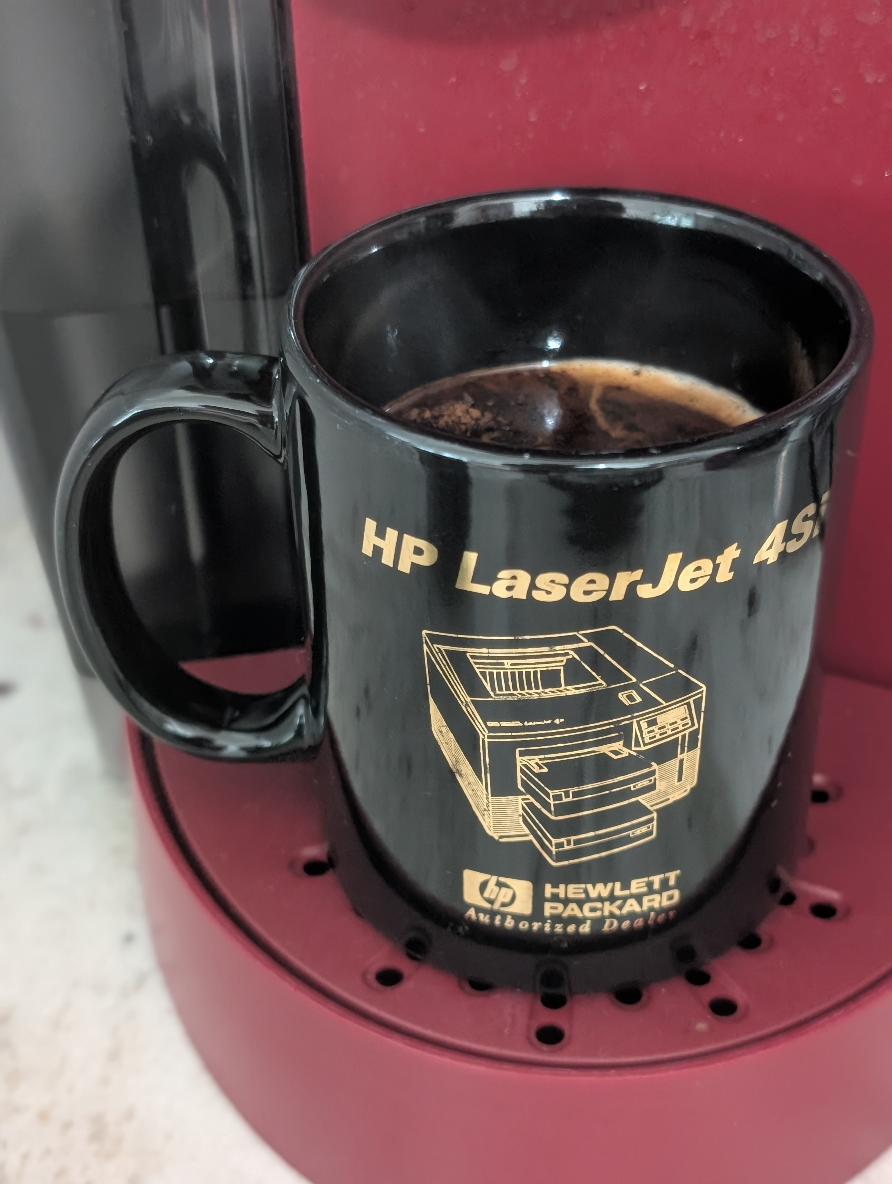 Having a coffee on another cold and dreary Sunday