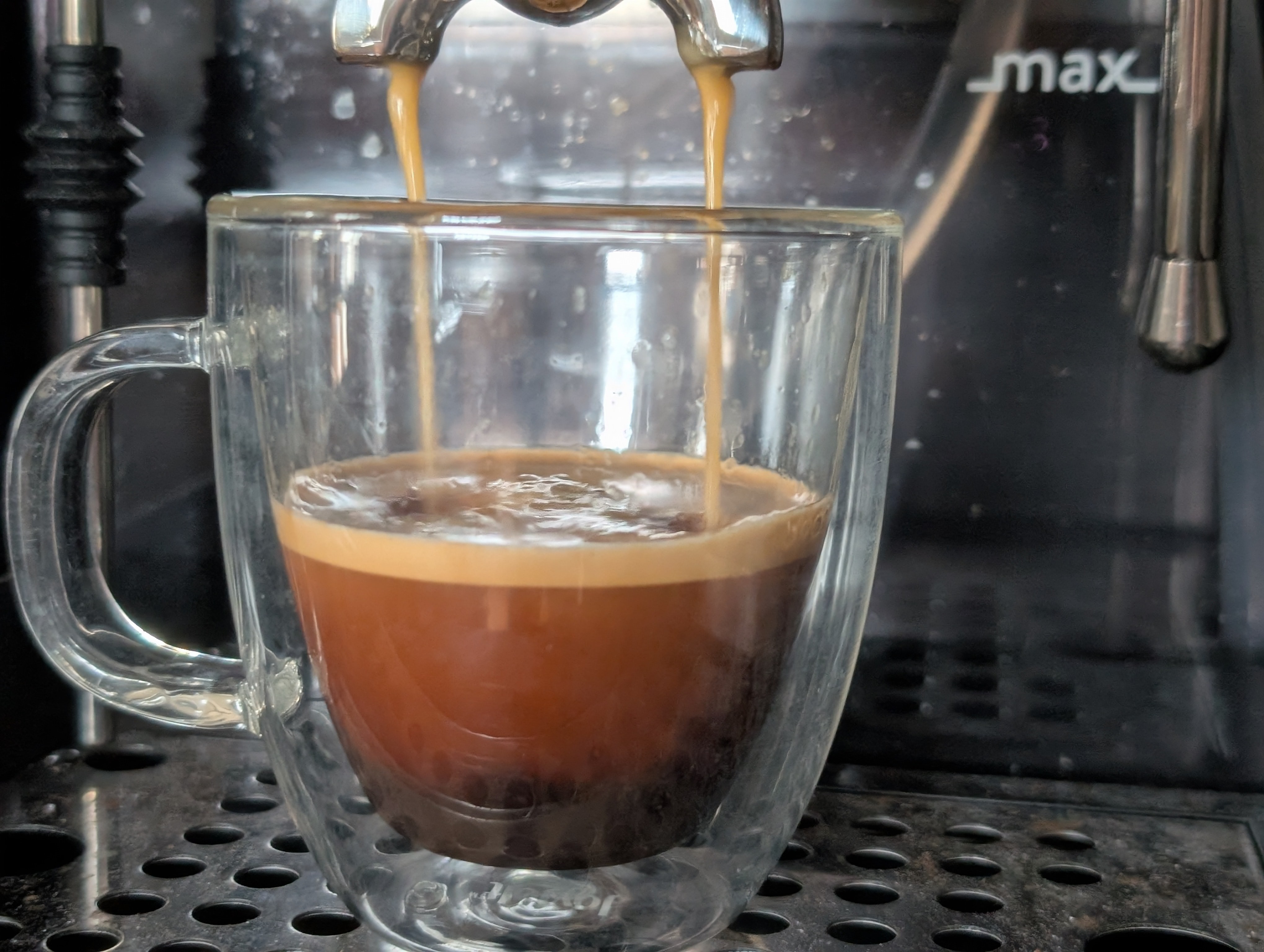 Heading a late morning espresso on another cold and overcast day