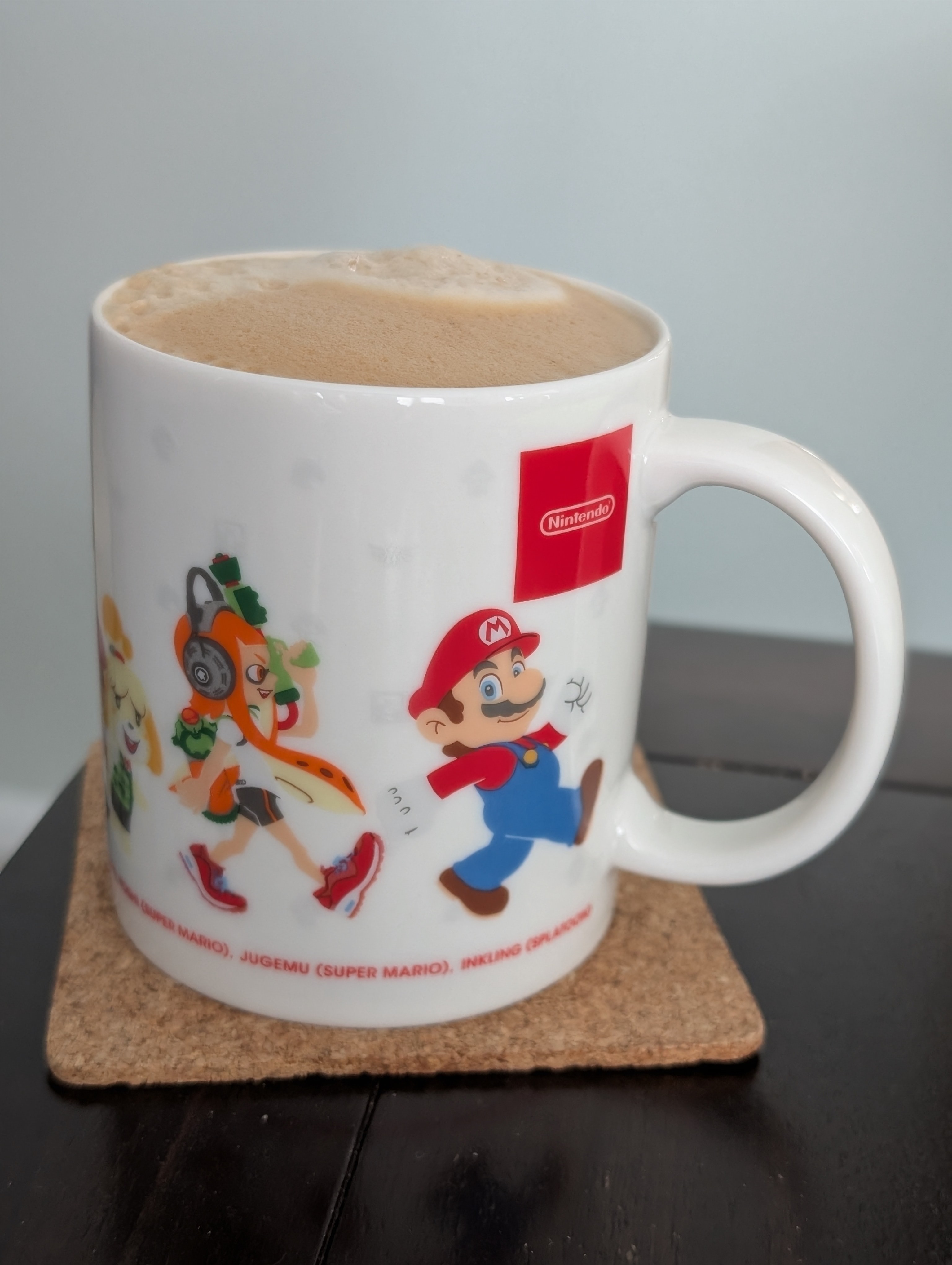 Getting ready for the first meeting of the day with a new mug