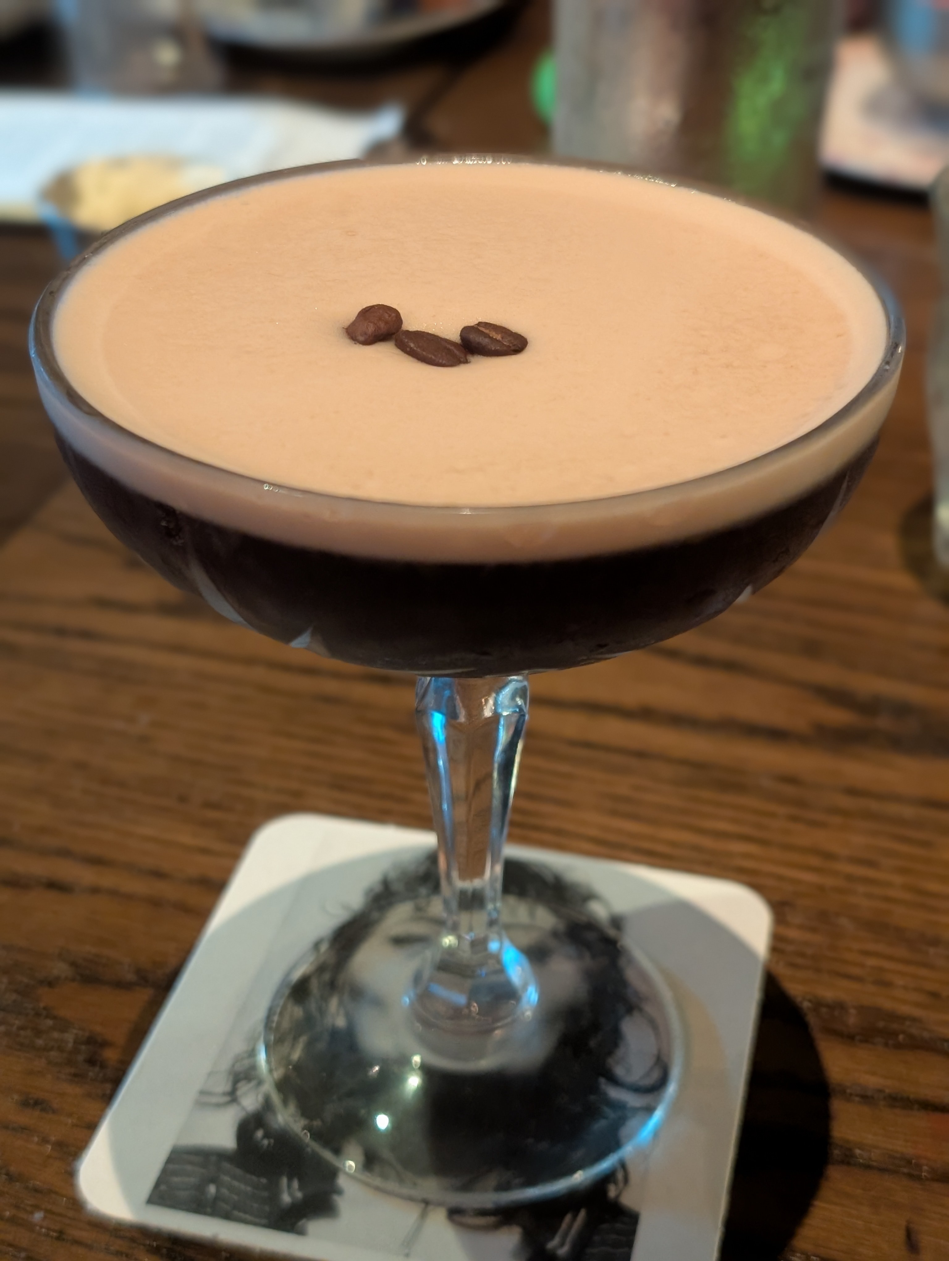Enjoying an after dinner chocolate cherry espresso martini