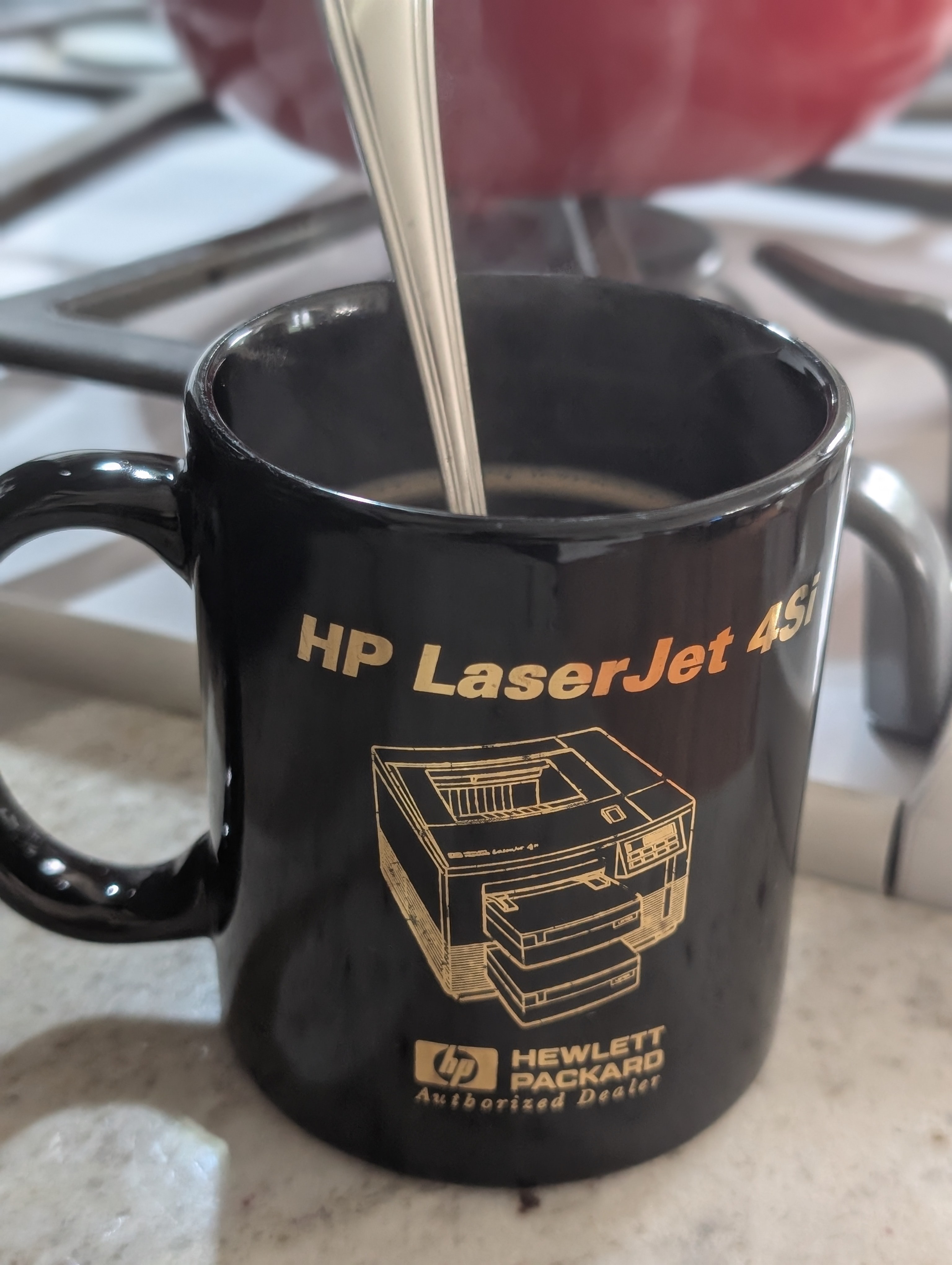 Having a quick coffee on a busy Sunday