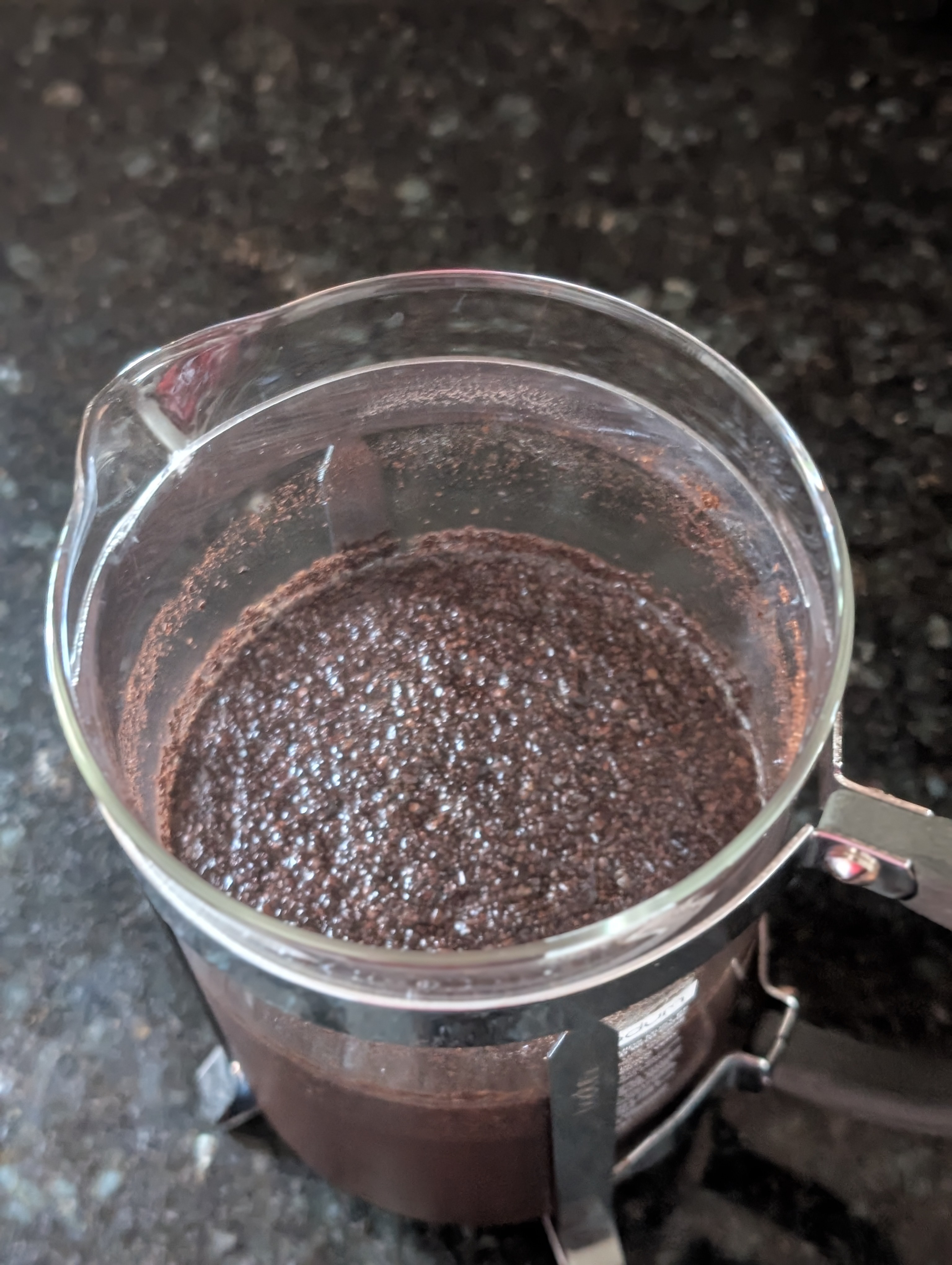 Finally made the time to make cold brew in the French press.  Tomorrow I'll pour half into the nitro dispenser for Monday morning.