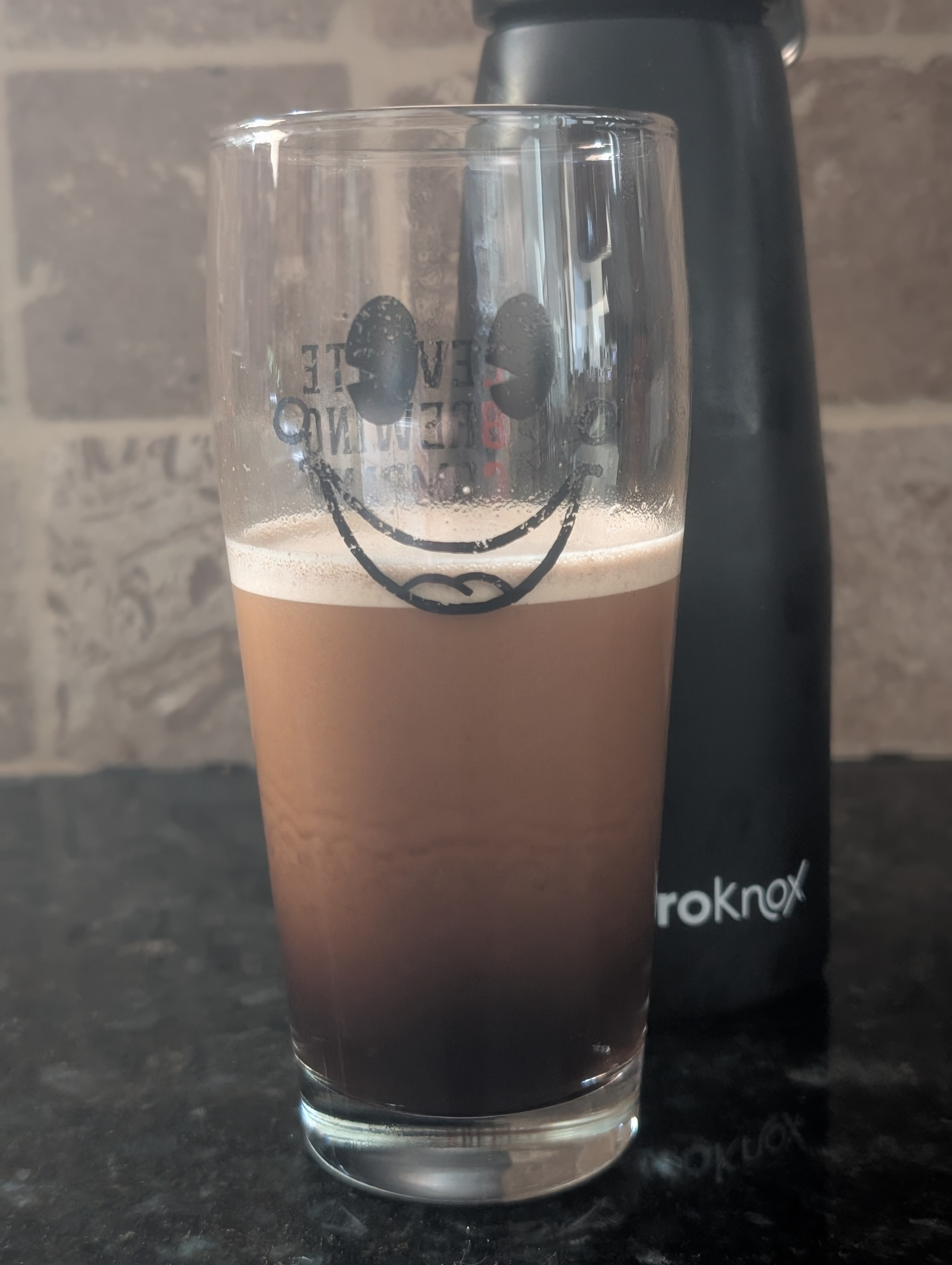 Unfortunately I didn't do a good job splitting the cold brew in half.  I also need to use a coarser grind because the nozzle kept getting clogged.  At least I can have one more day of nitro on another hot (98⁰F) day.