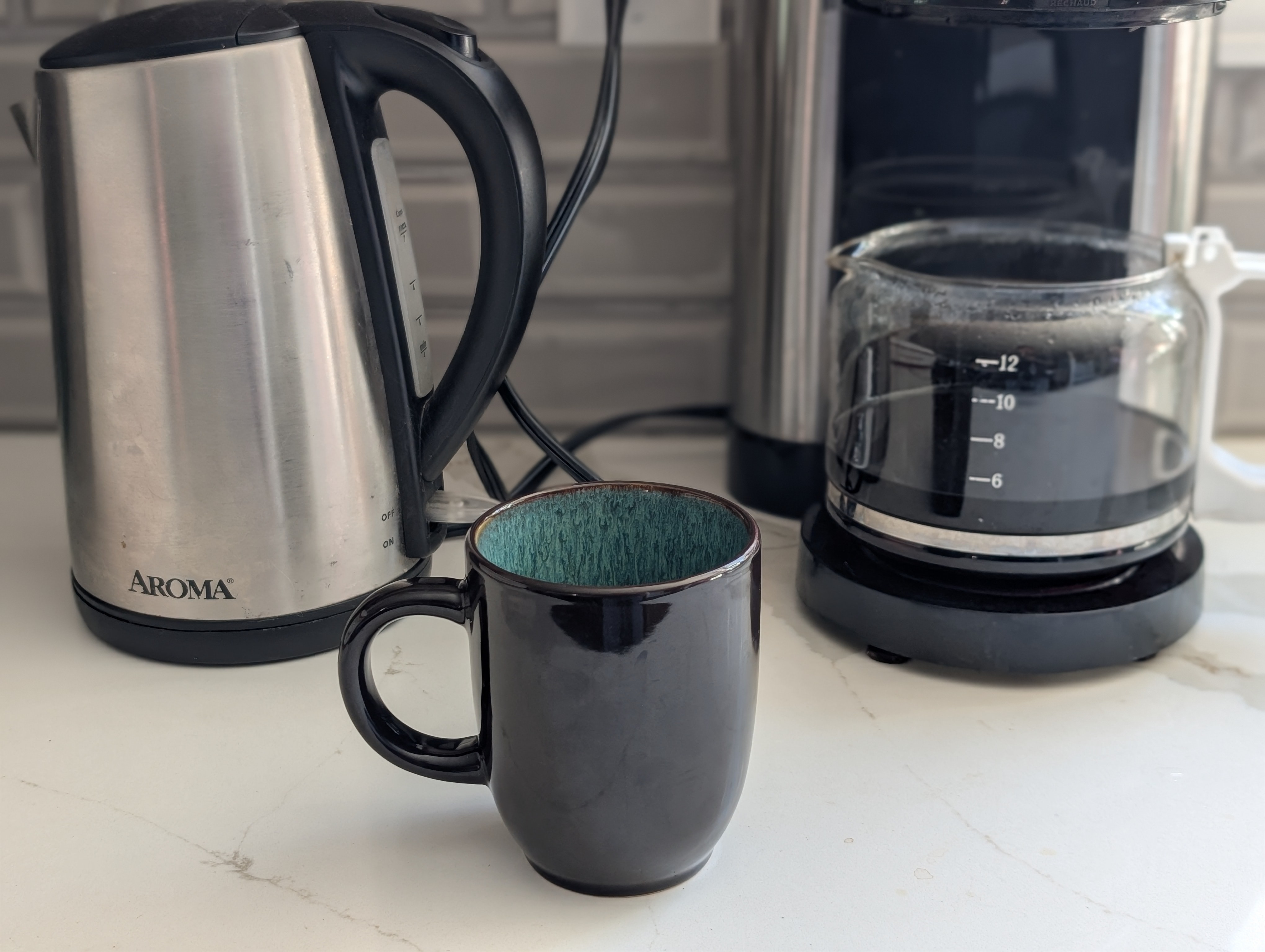 Having coffee before the long ride home