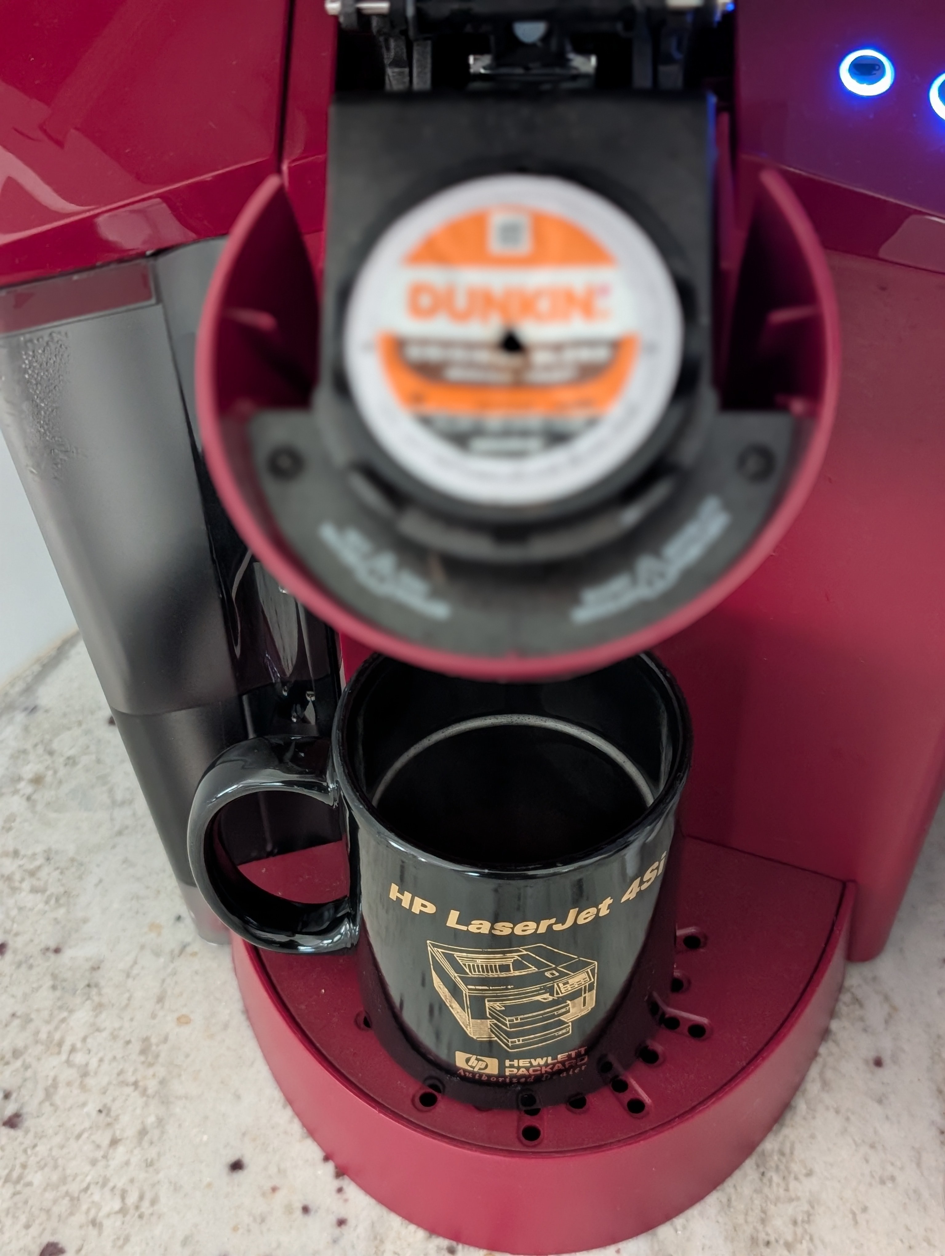 Having some coffee before a late morning breakfast on a hot and lazy Sunday