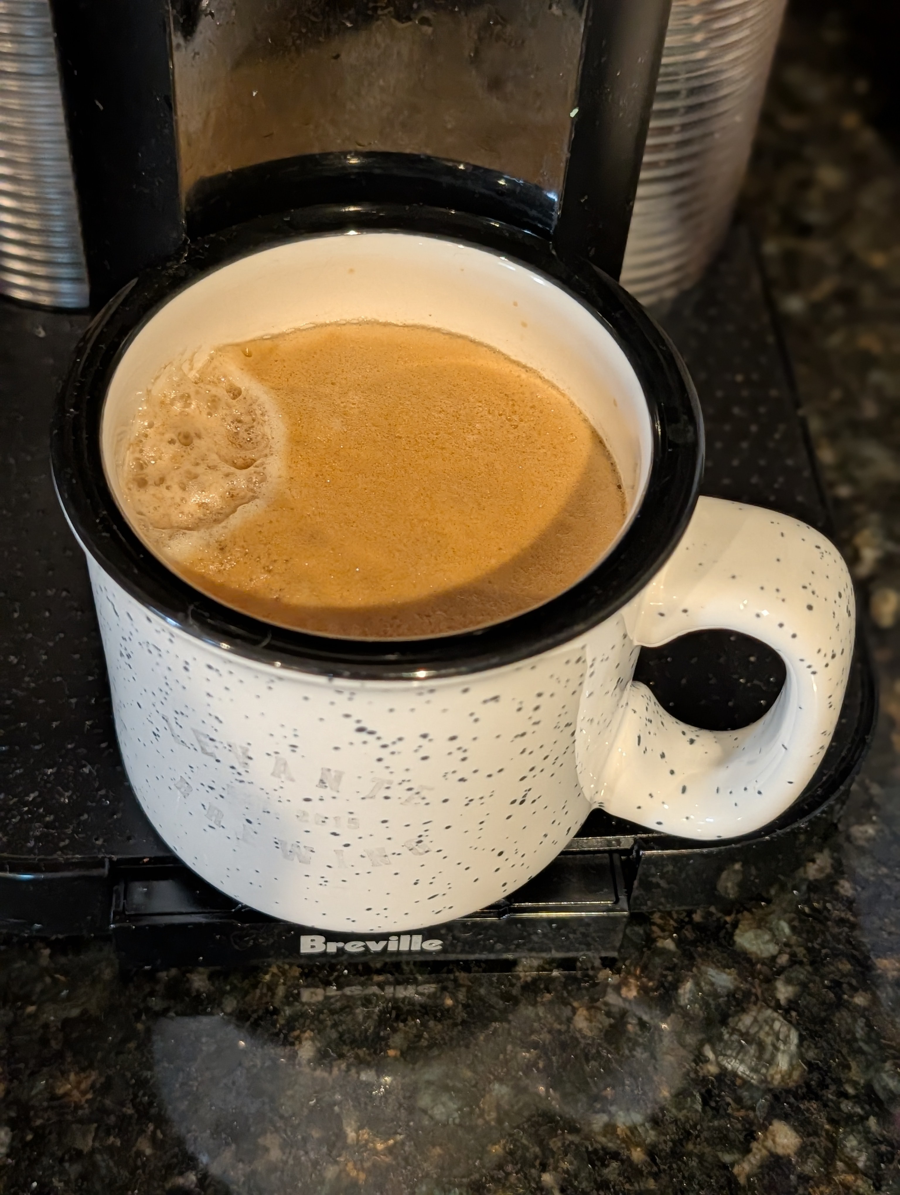 Enjoying a regular coffee before some pickleball