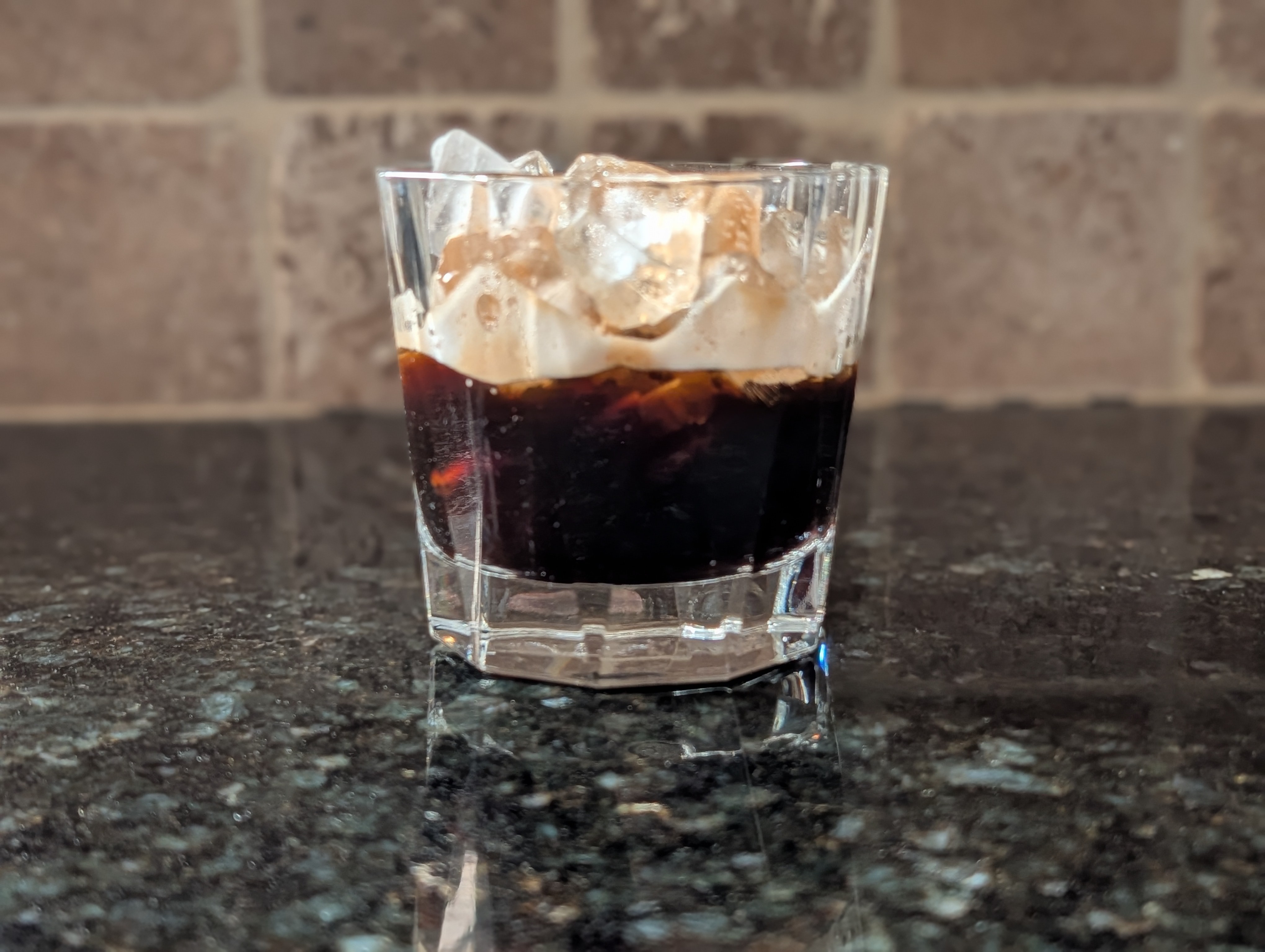 Enjoying something cool before the day gets busy and hot