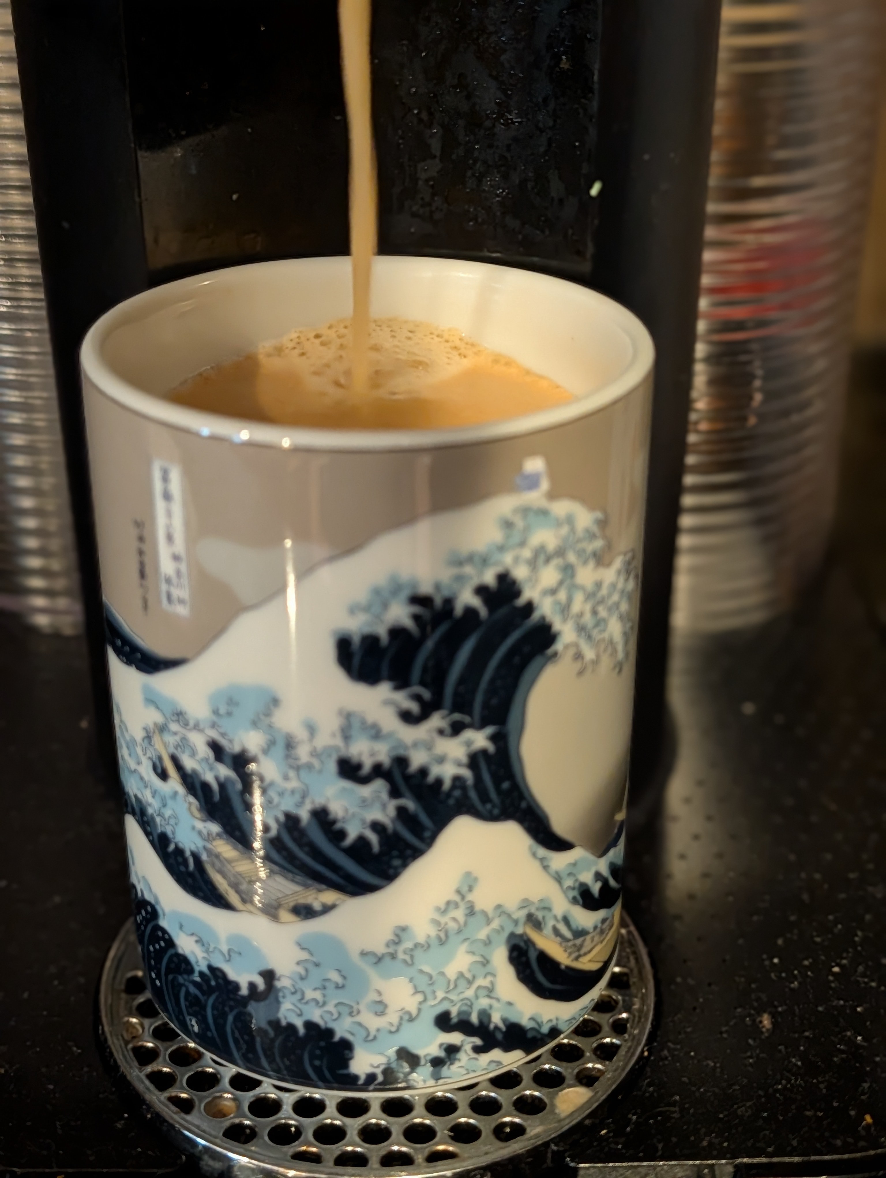 Enjoying a coffee on a busy Sunday around the house