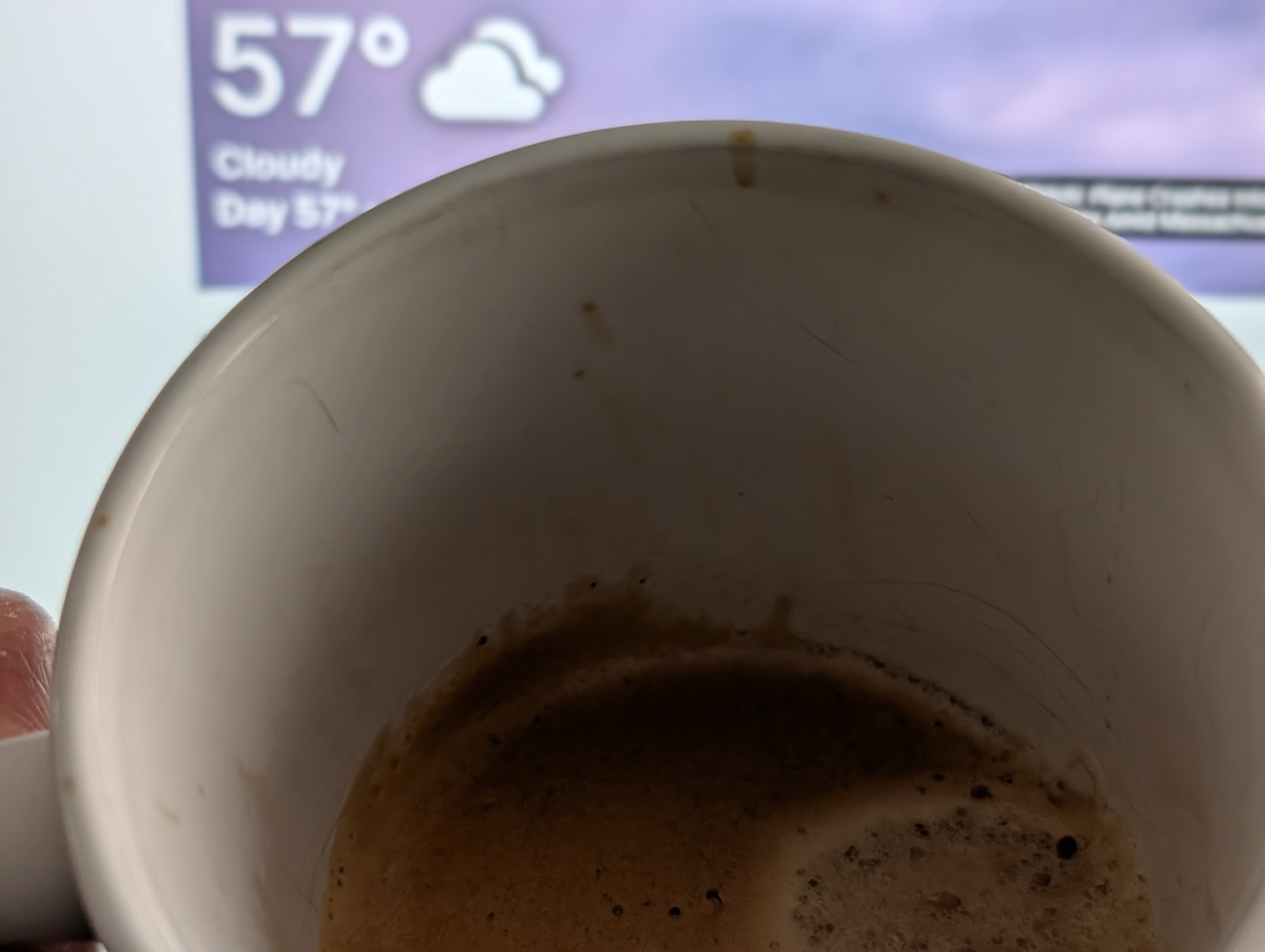 Even though it's 57⁰F it's cold in the house.  Actually had to turn on the heat today for the first time this season.  I guess the clouds blocking the sun is not helping.