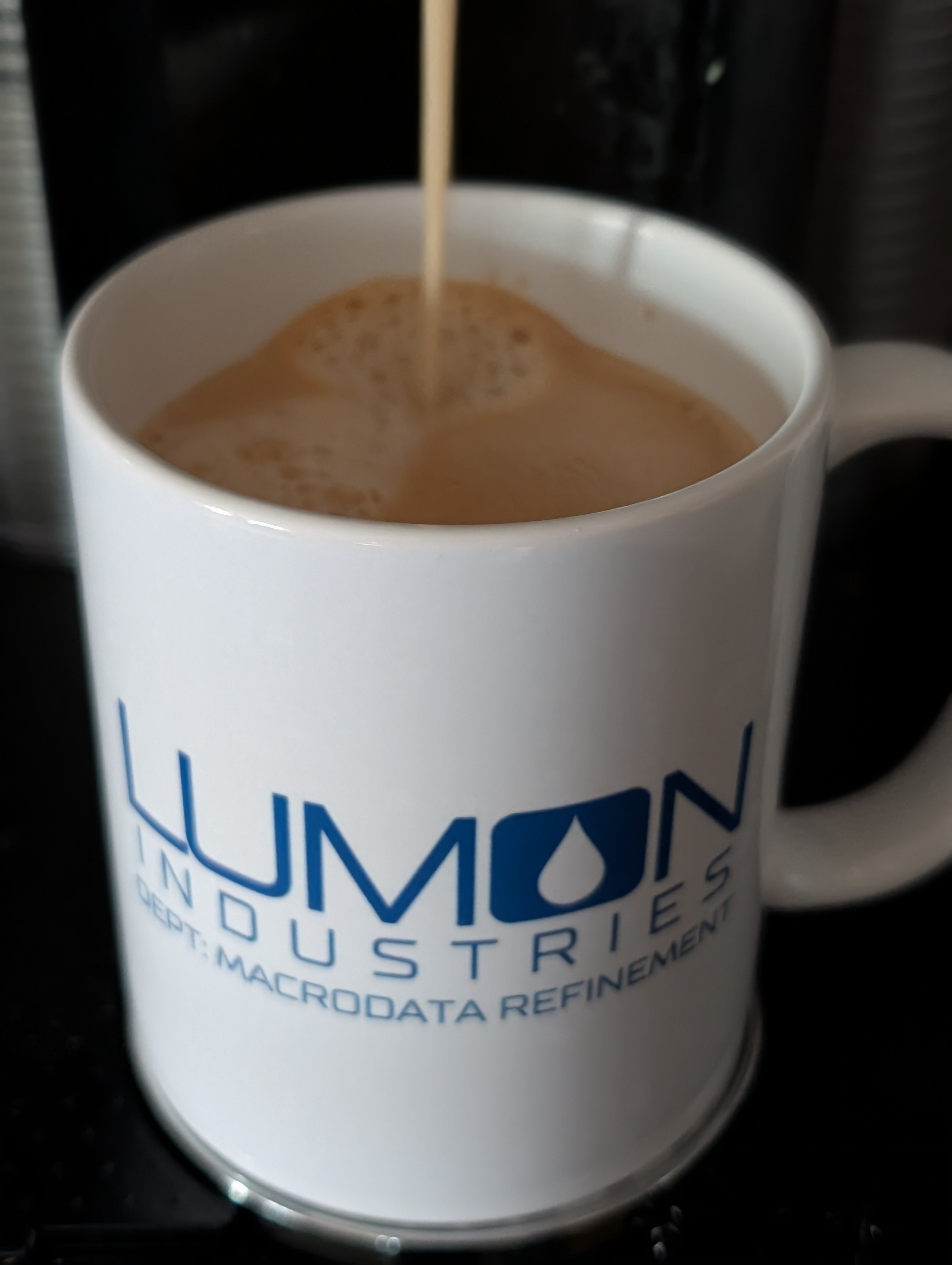 Grabbing a quick coffee right before a call