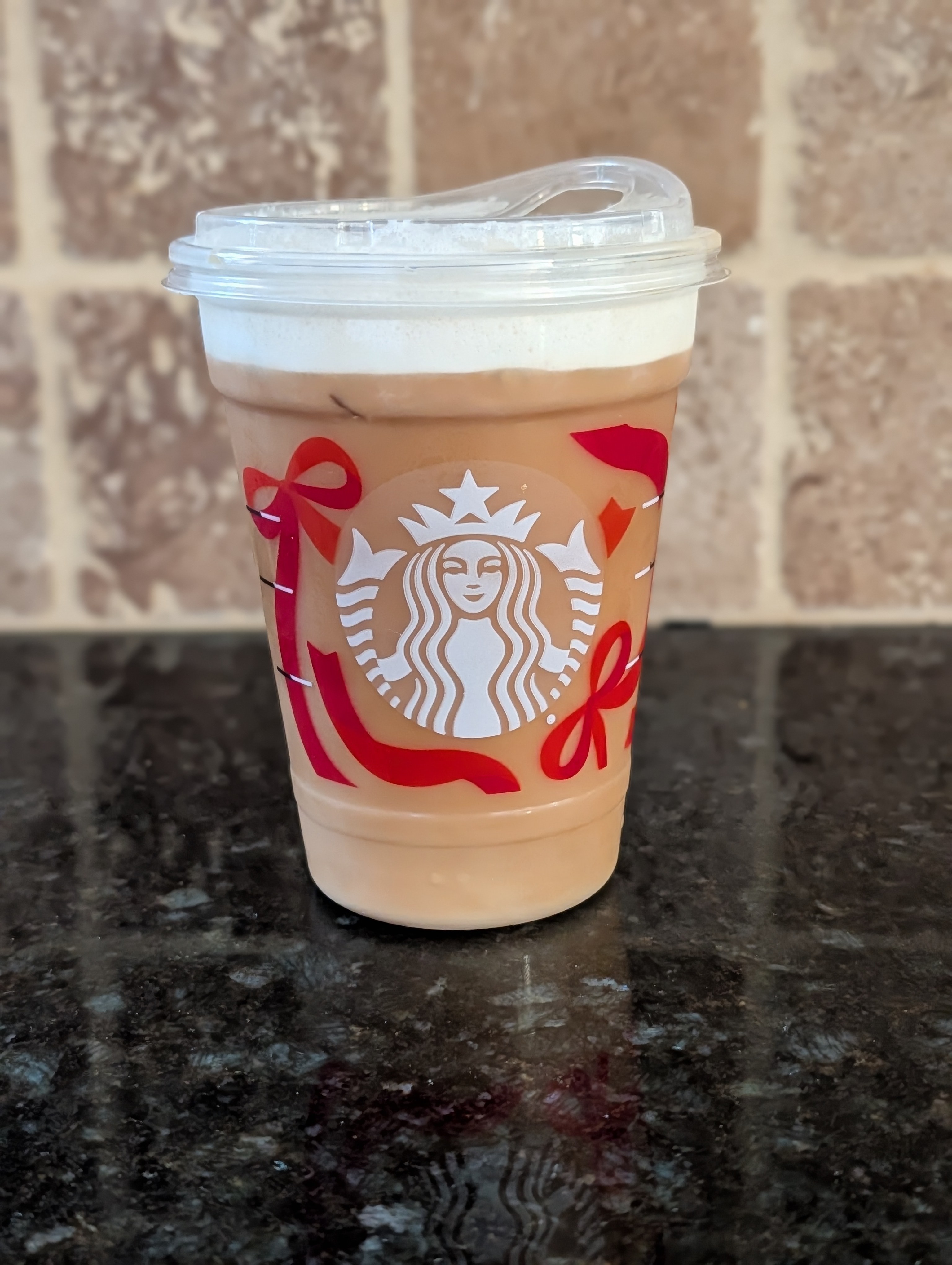 Having a salted caramel cold brew before heading to the movies for lunch