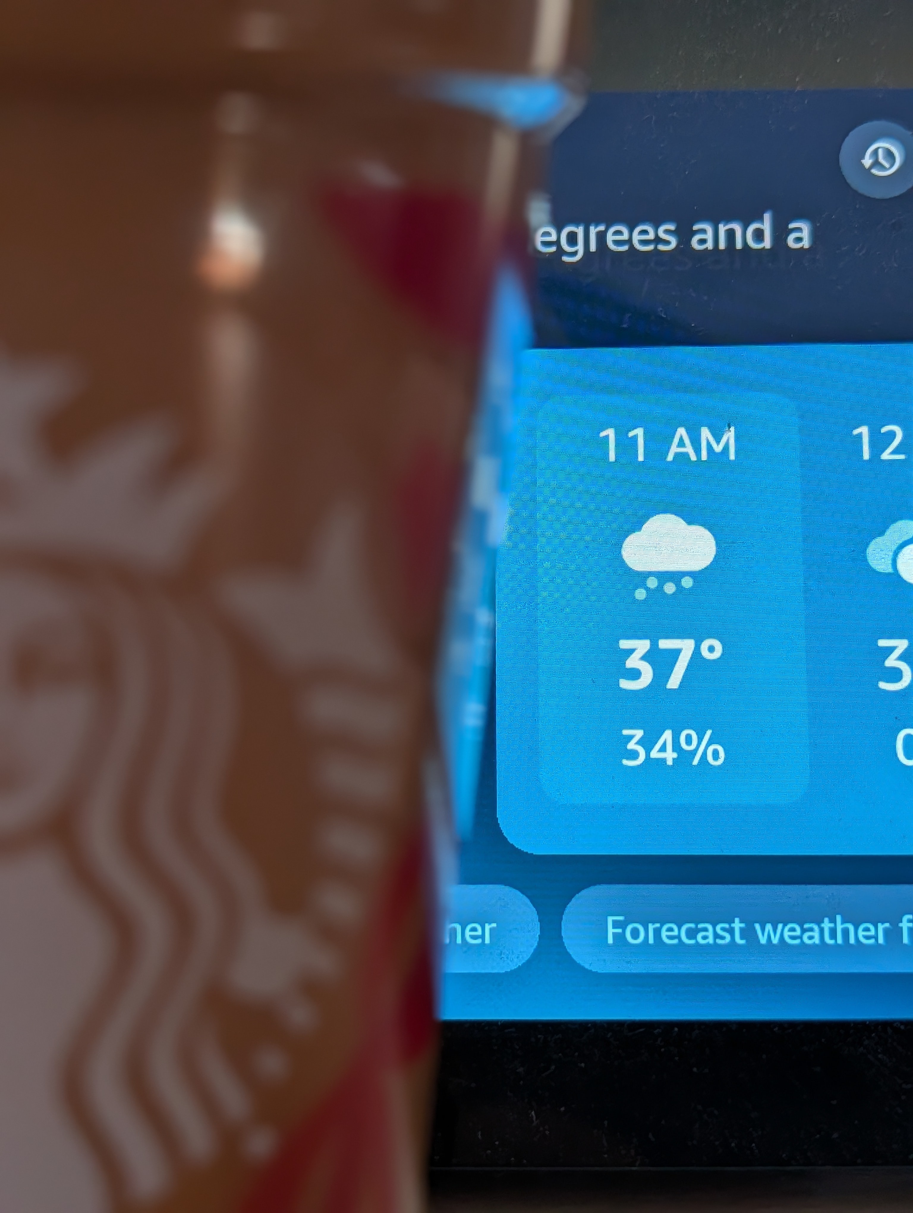 Having a vanilla sweet cream nitro on a cold and windy Tuesday morning