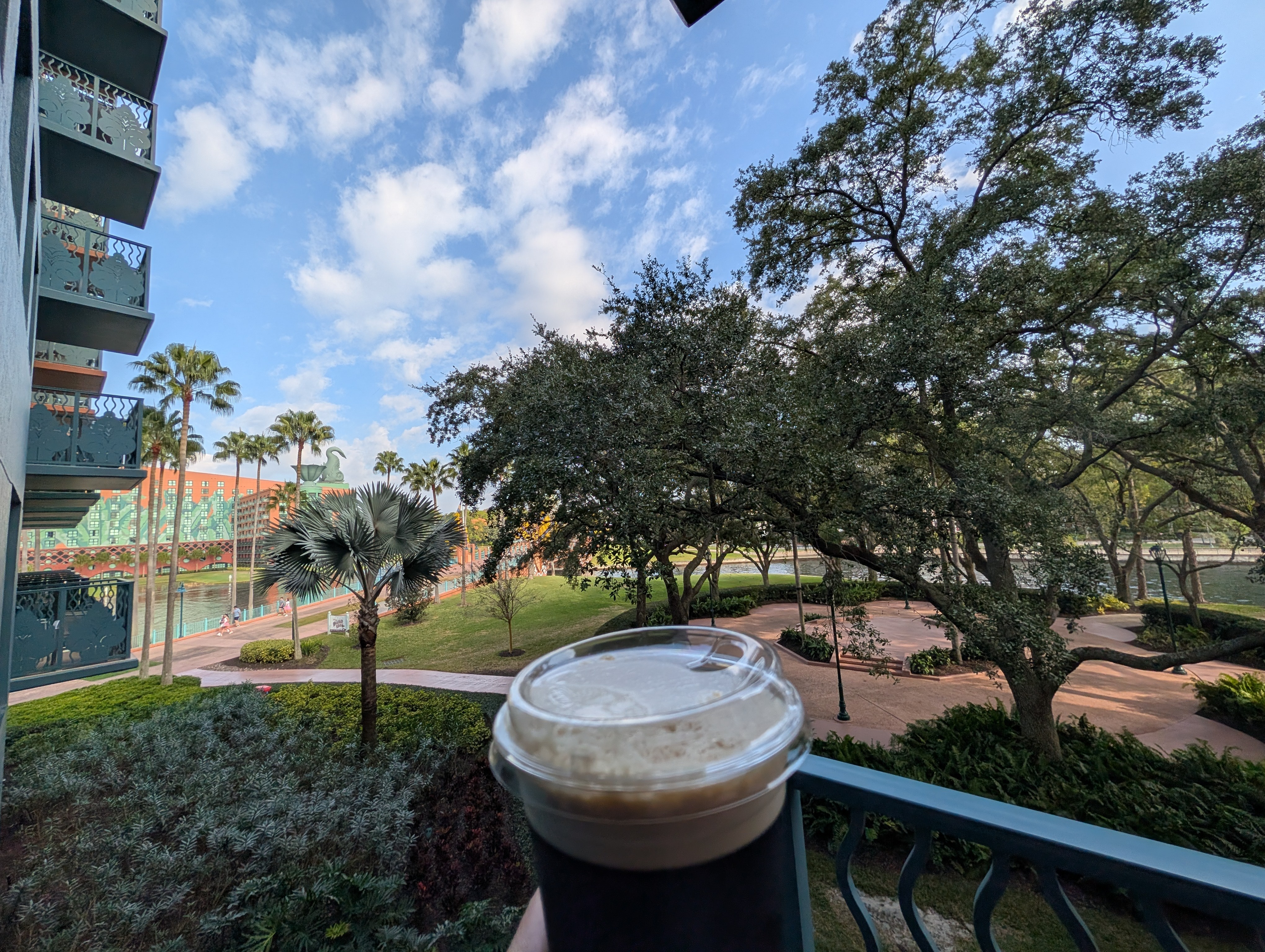 Enjoying a nitro cold brew before heading to Animal Kingdom