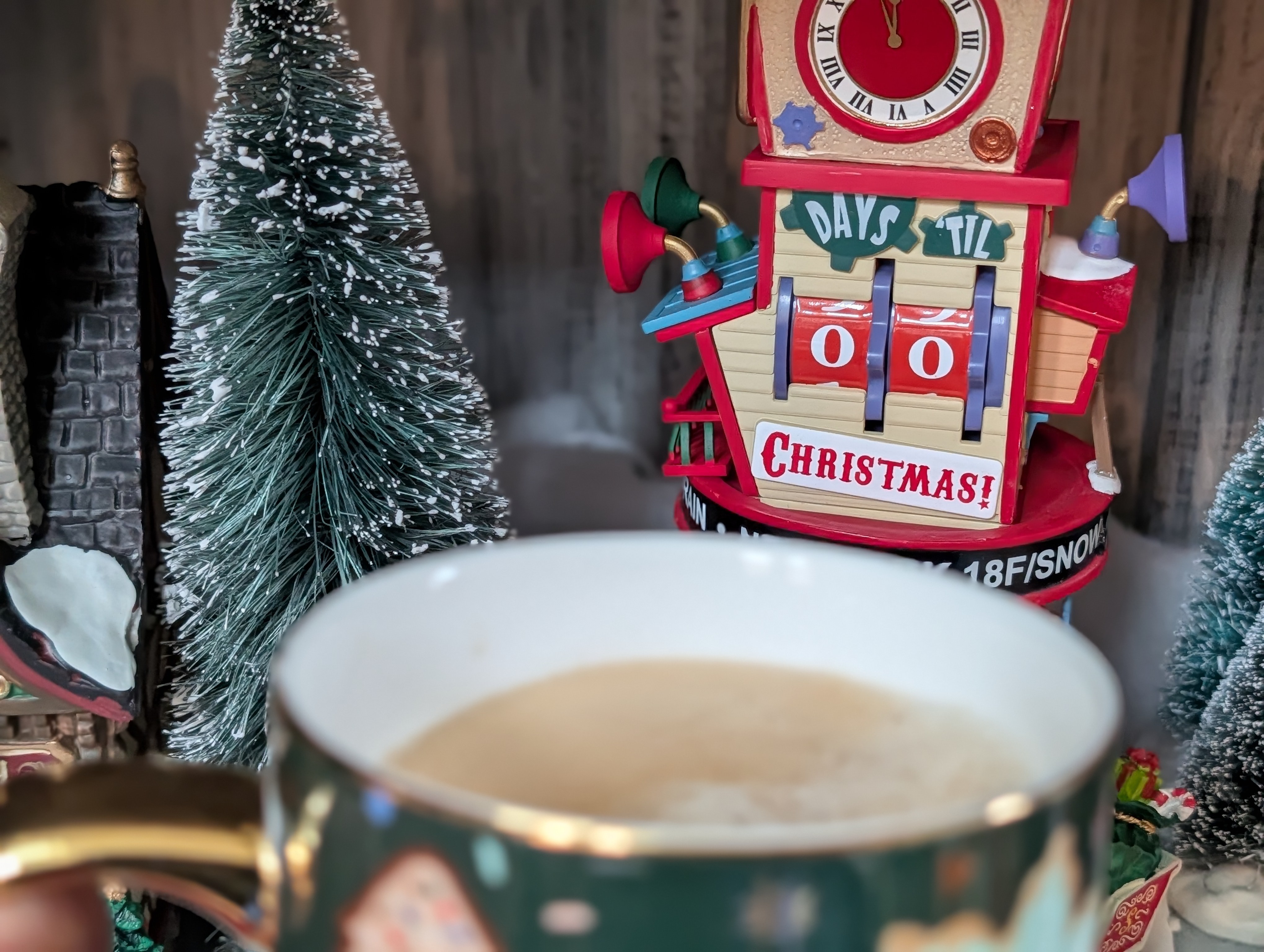 Merry Christmas!!  Adding milk made the coffee much better.  It tones down the sweetness.