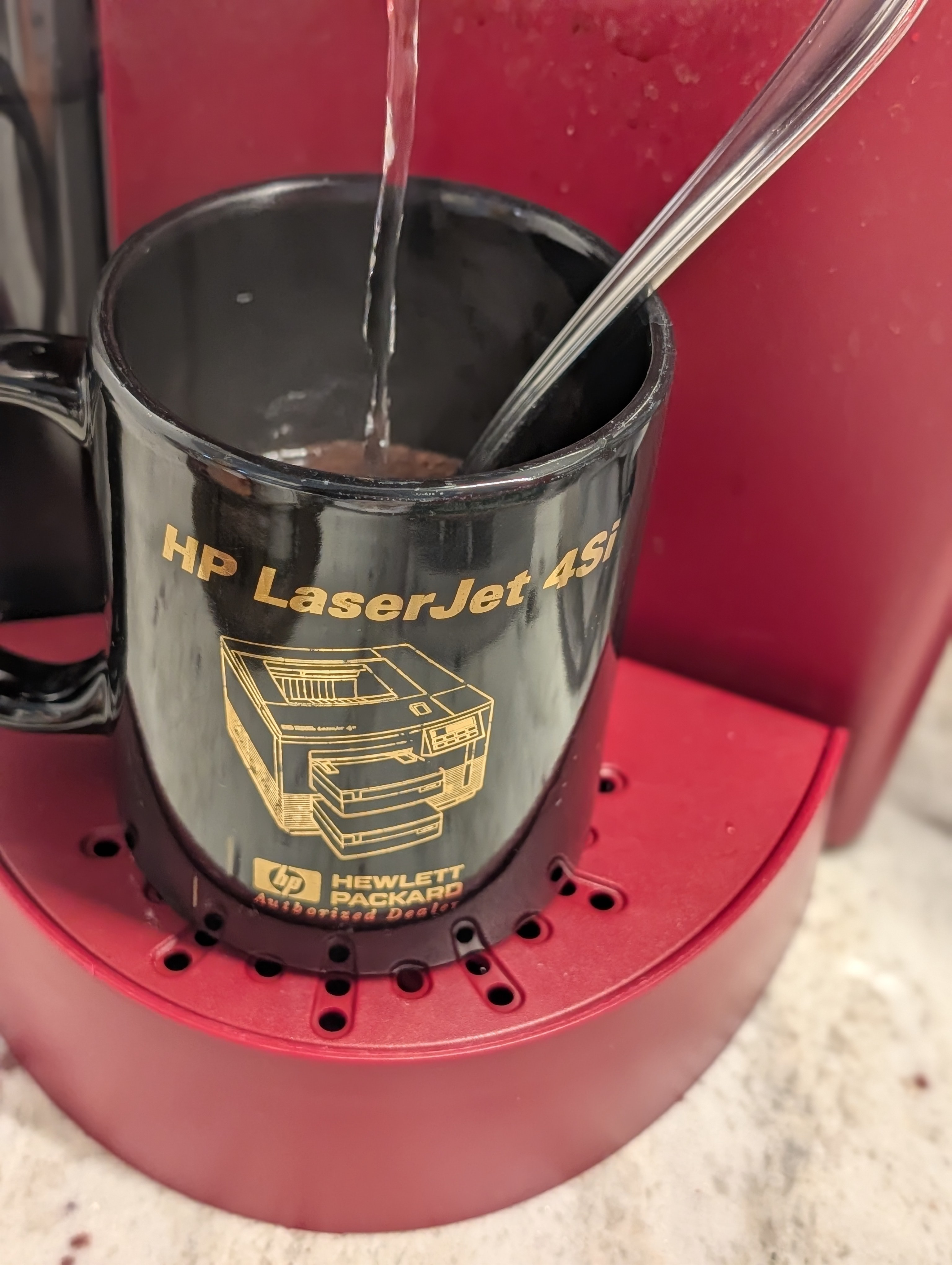 Late morning coffee after a late night catching up with friends