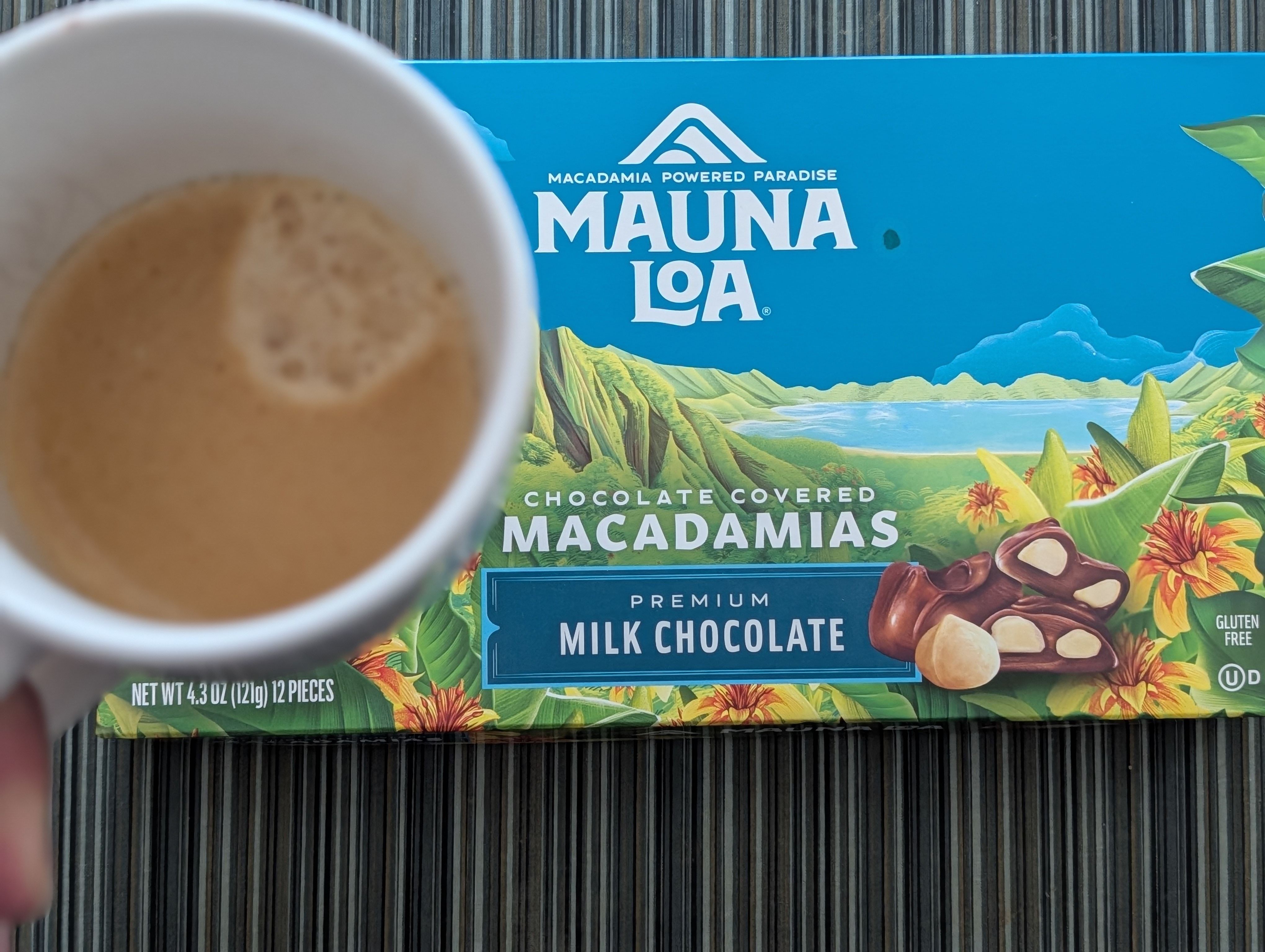 Having a double after lunch with something chocolaty from vacation