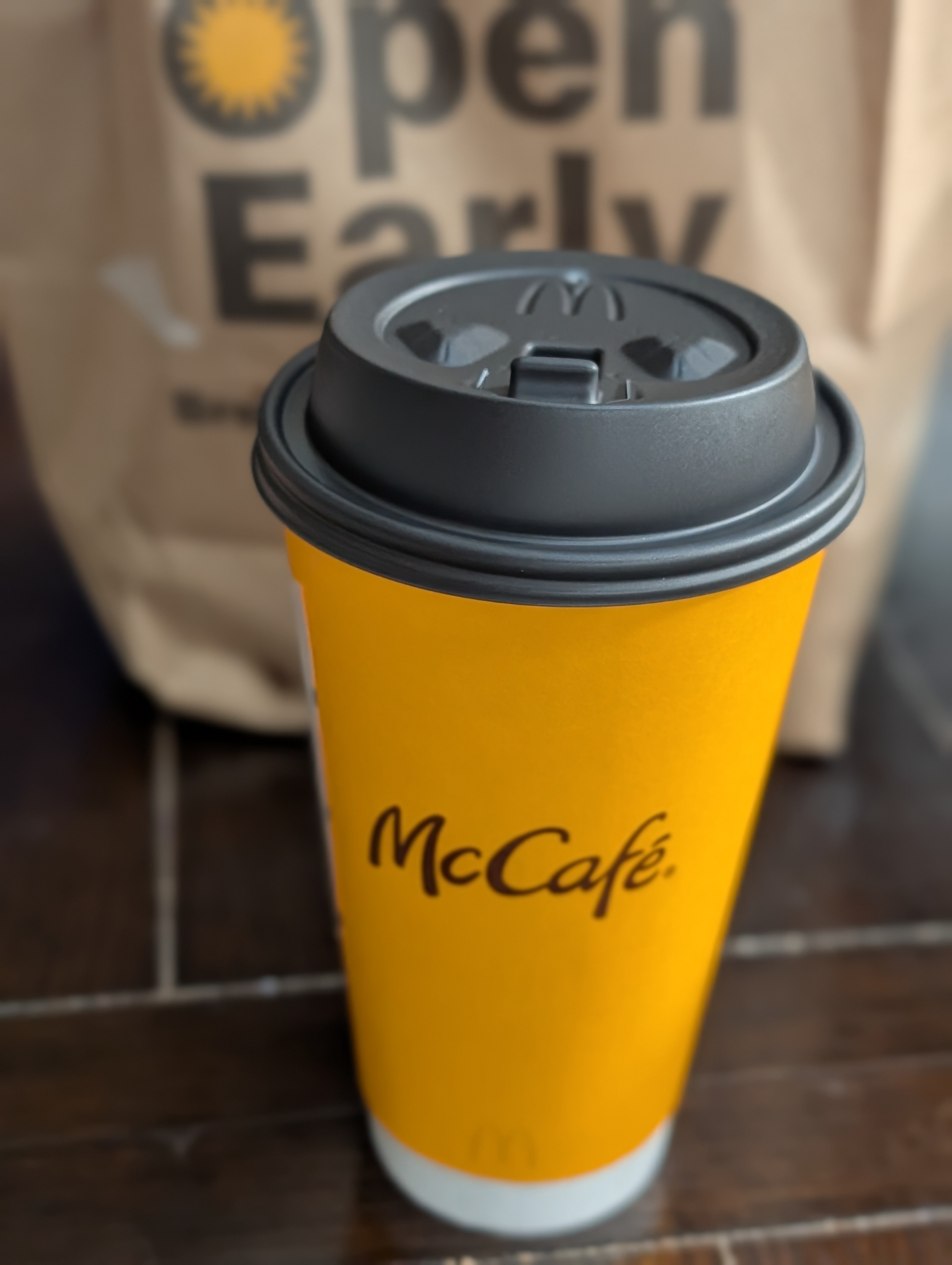 Coffee and breakfast before the long drive