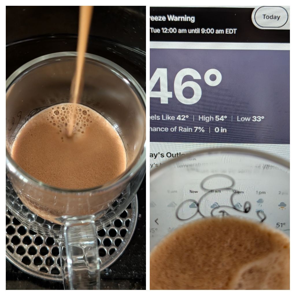 The weather can't make up its mind.  Last week it was summer.  Now we have freeze warnings.