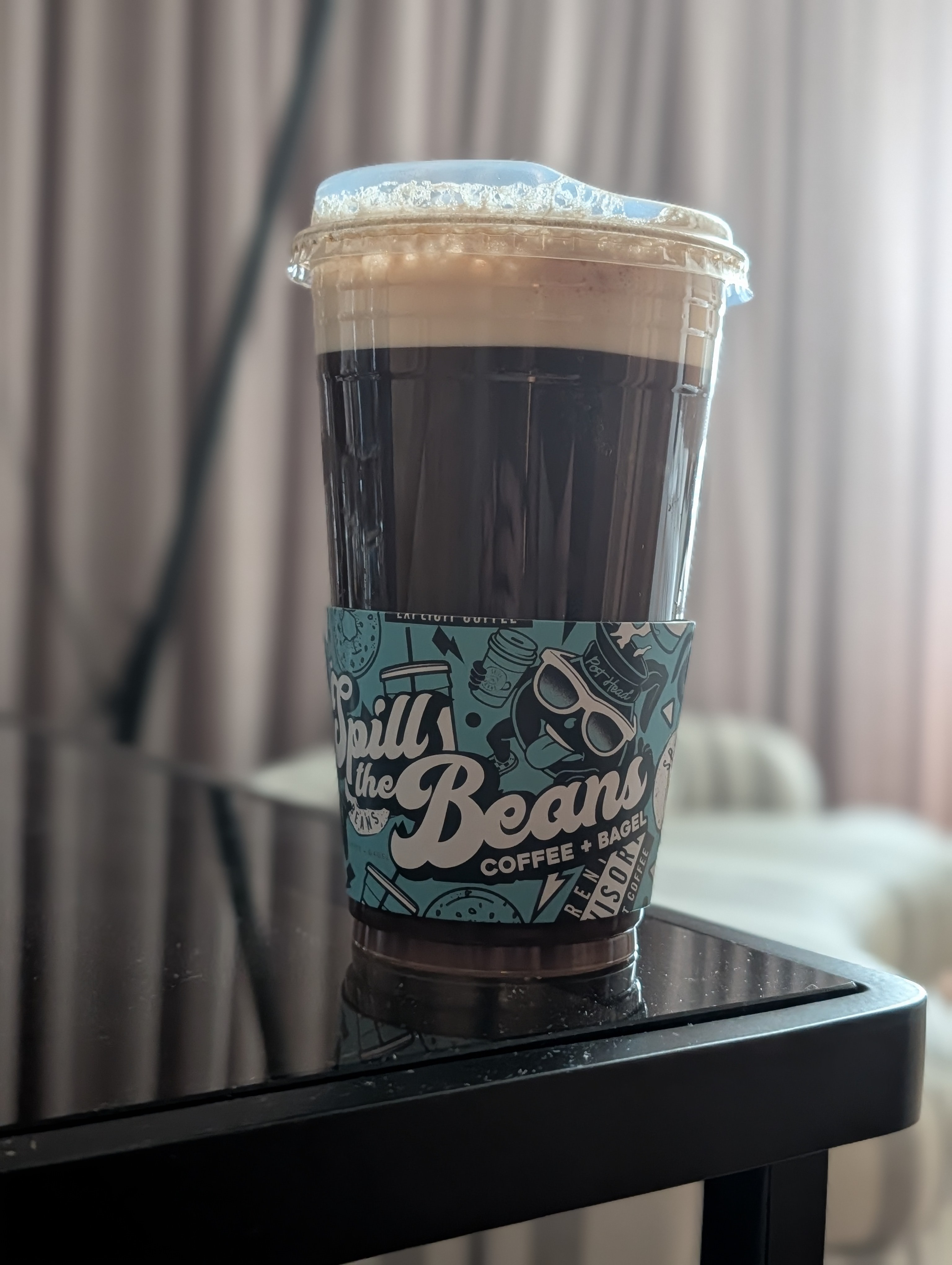 Having a caramel cold foam nitro cold brew before starting the day