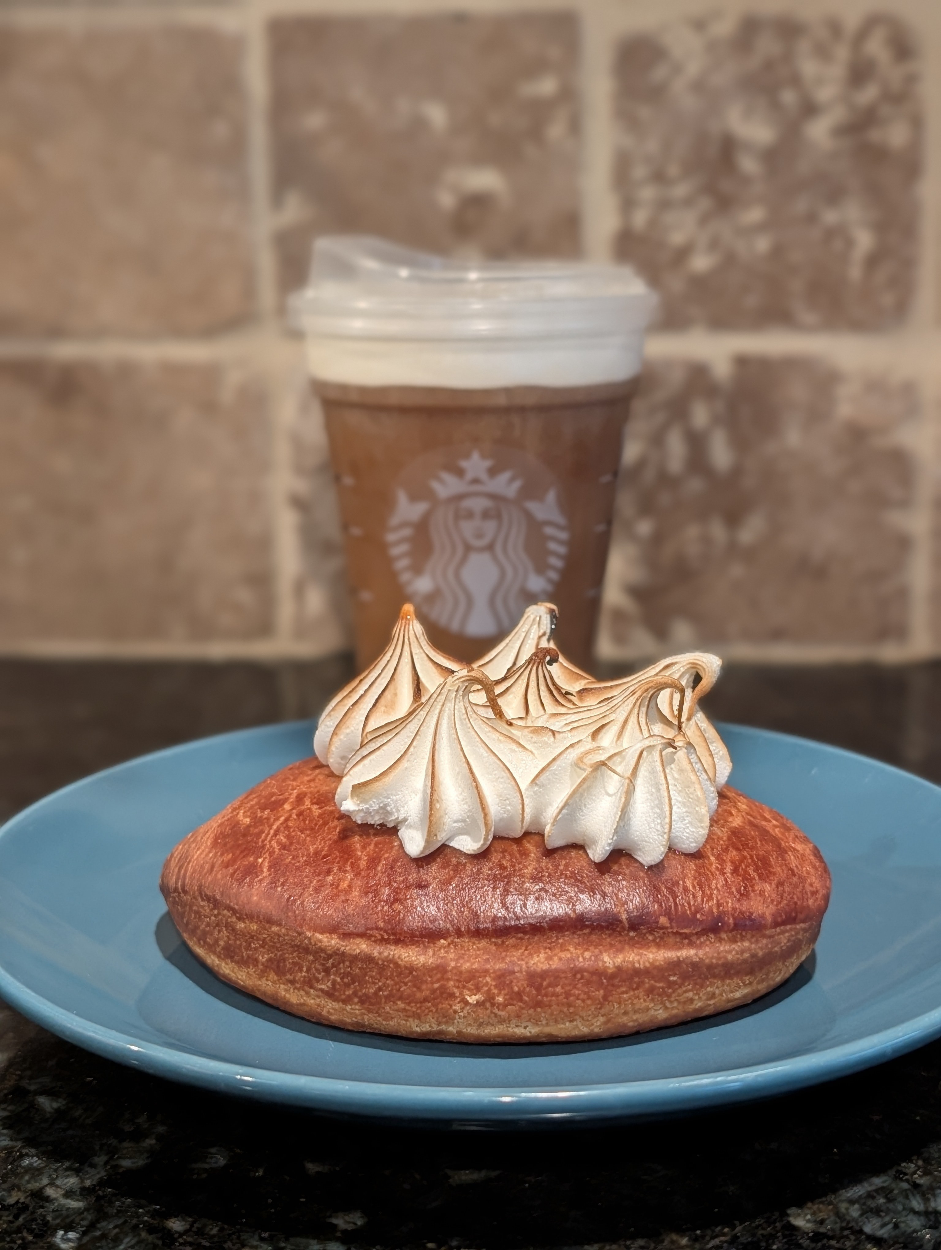 Enjoying a salted caramel cream cold brew with a key lime pastry on a not as hot (89⁰F) Sunday morning