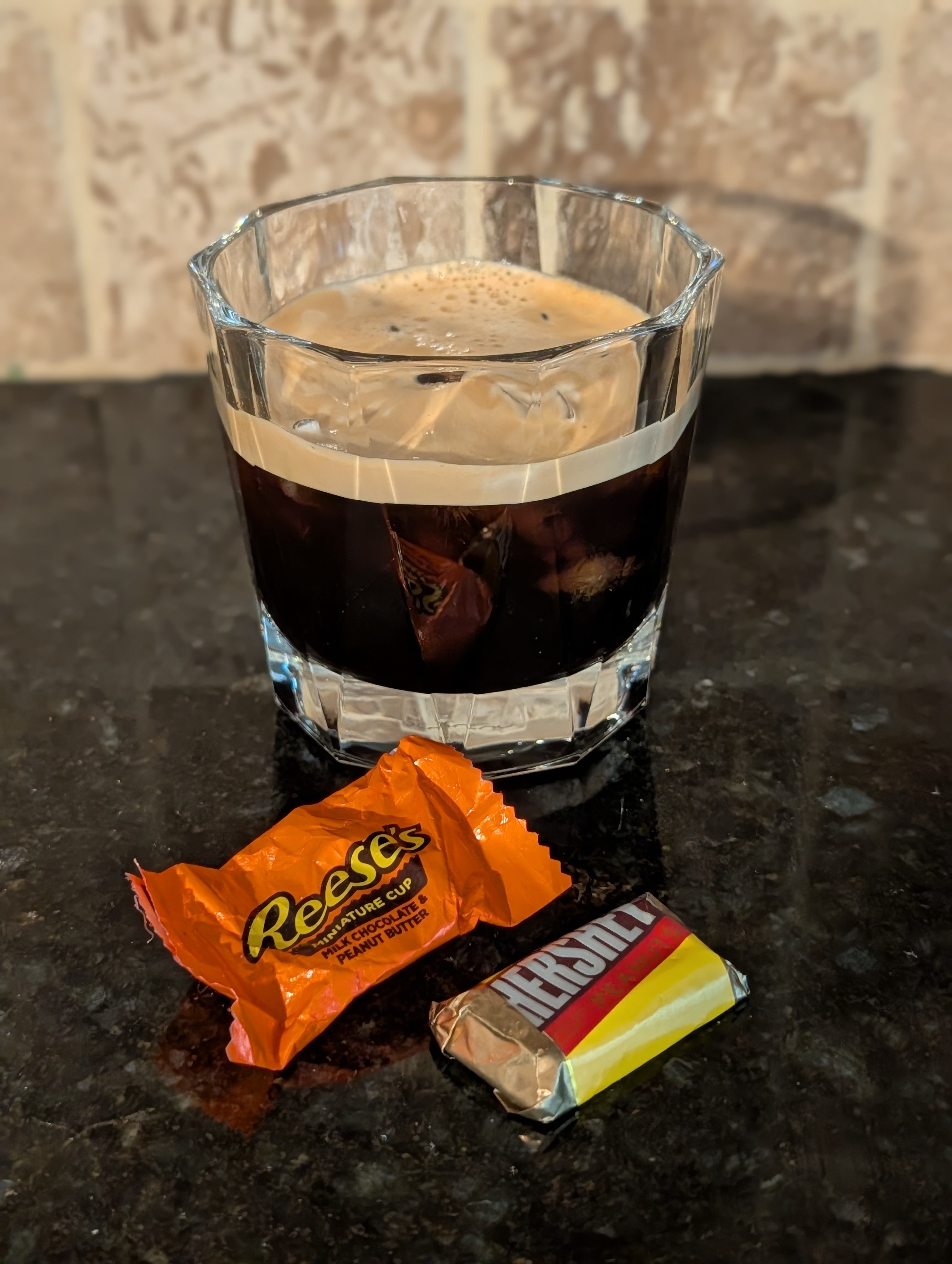 Having an iced double with some leftover Halloween candy I found