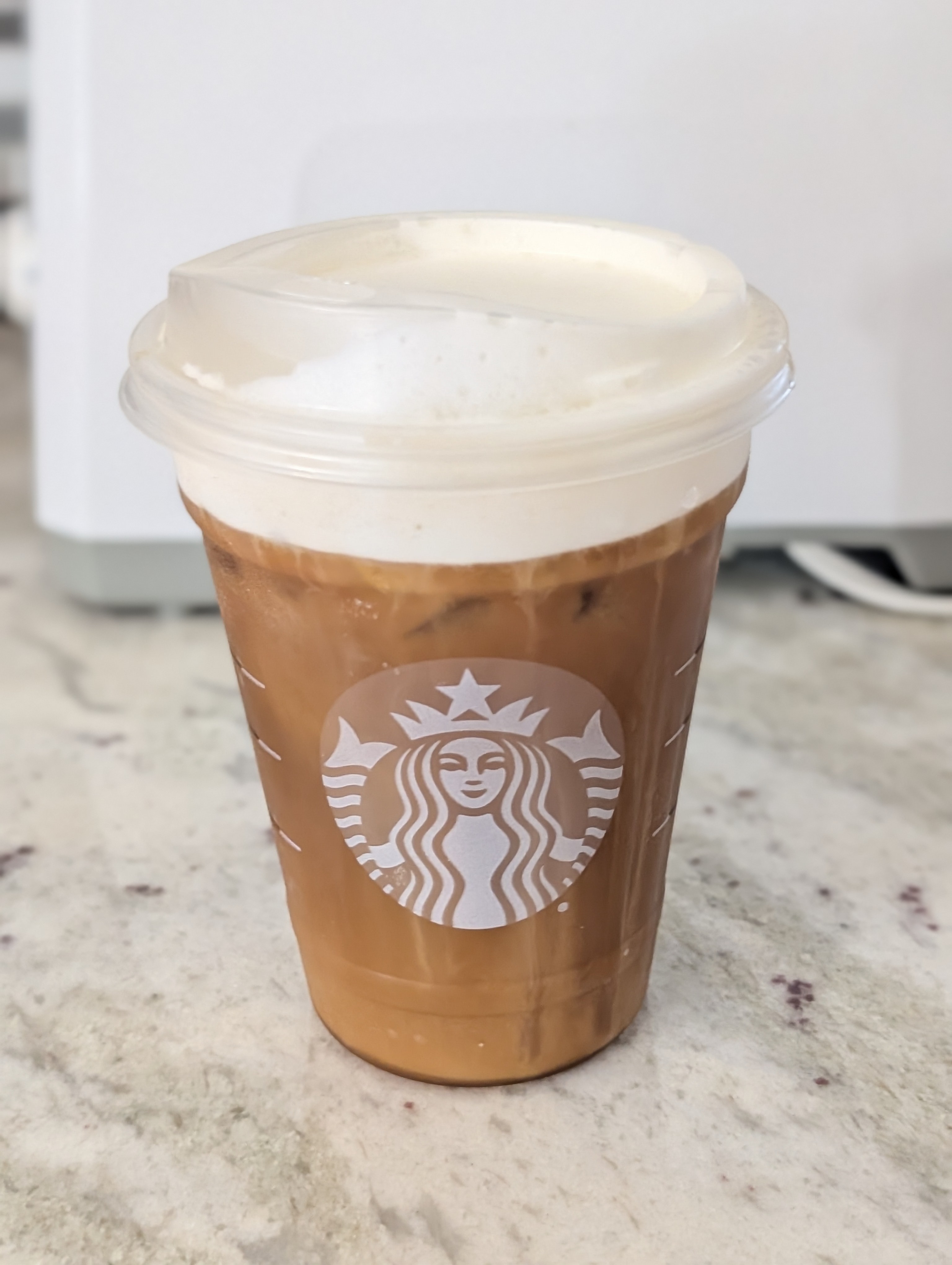 Having a roasted coconut cold brew before the long drive