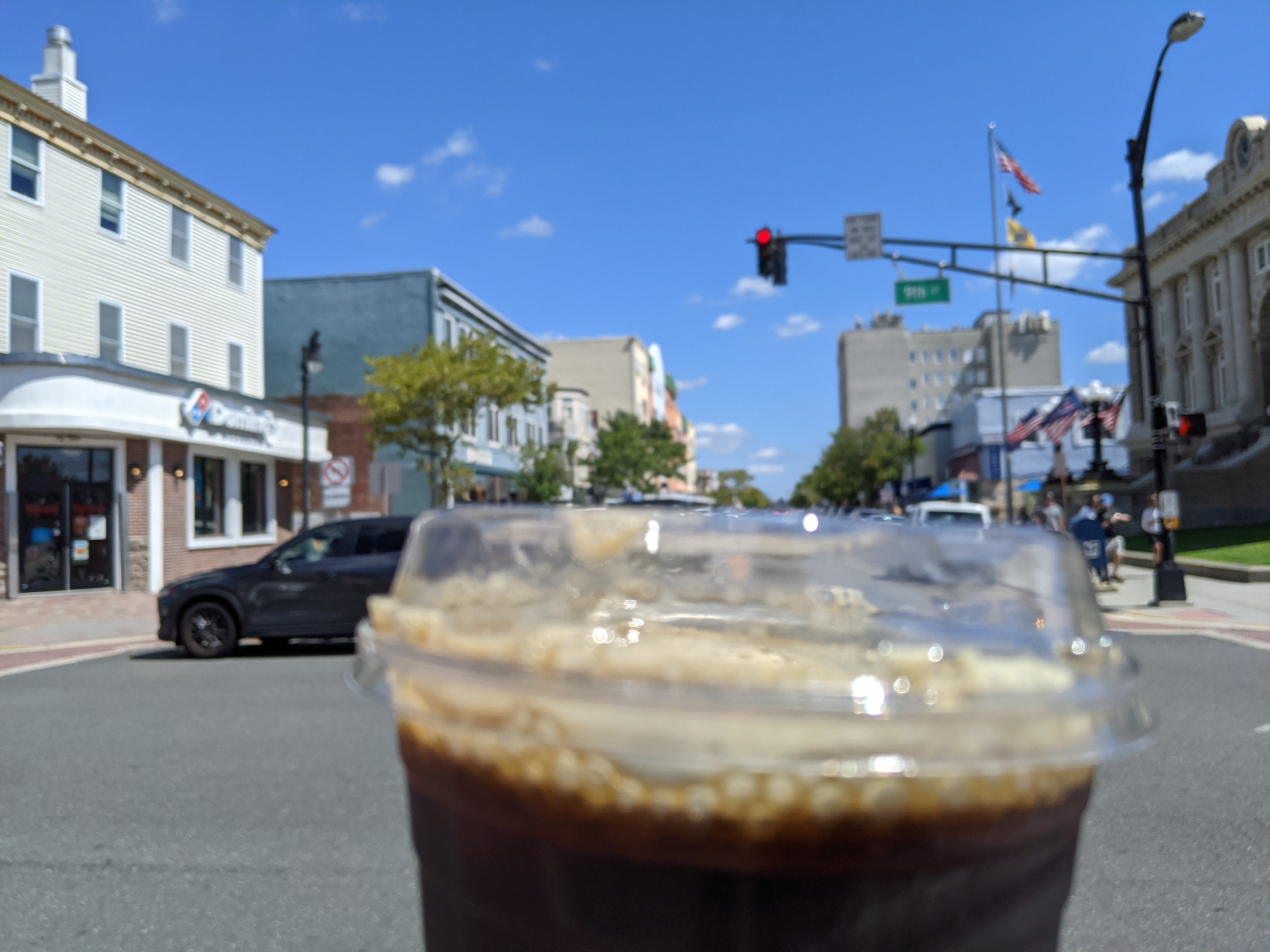 Grabbing a nitro while walking through town before heading to the beach