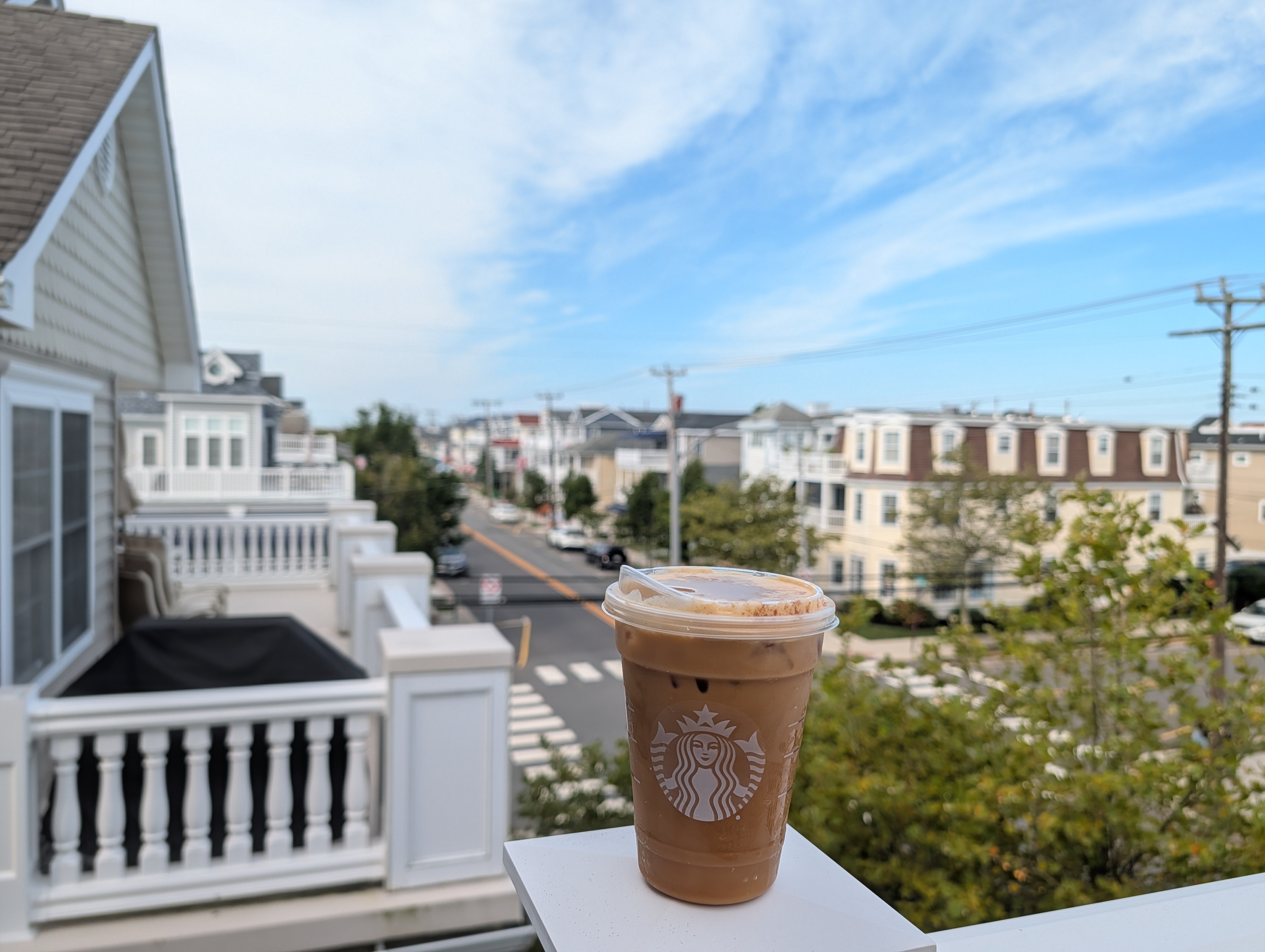 Having a pumpkin cold brew before the long drive back home